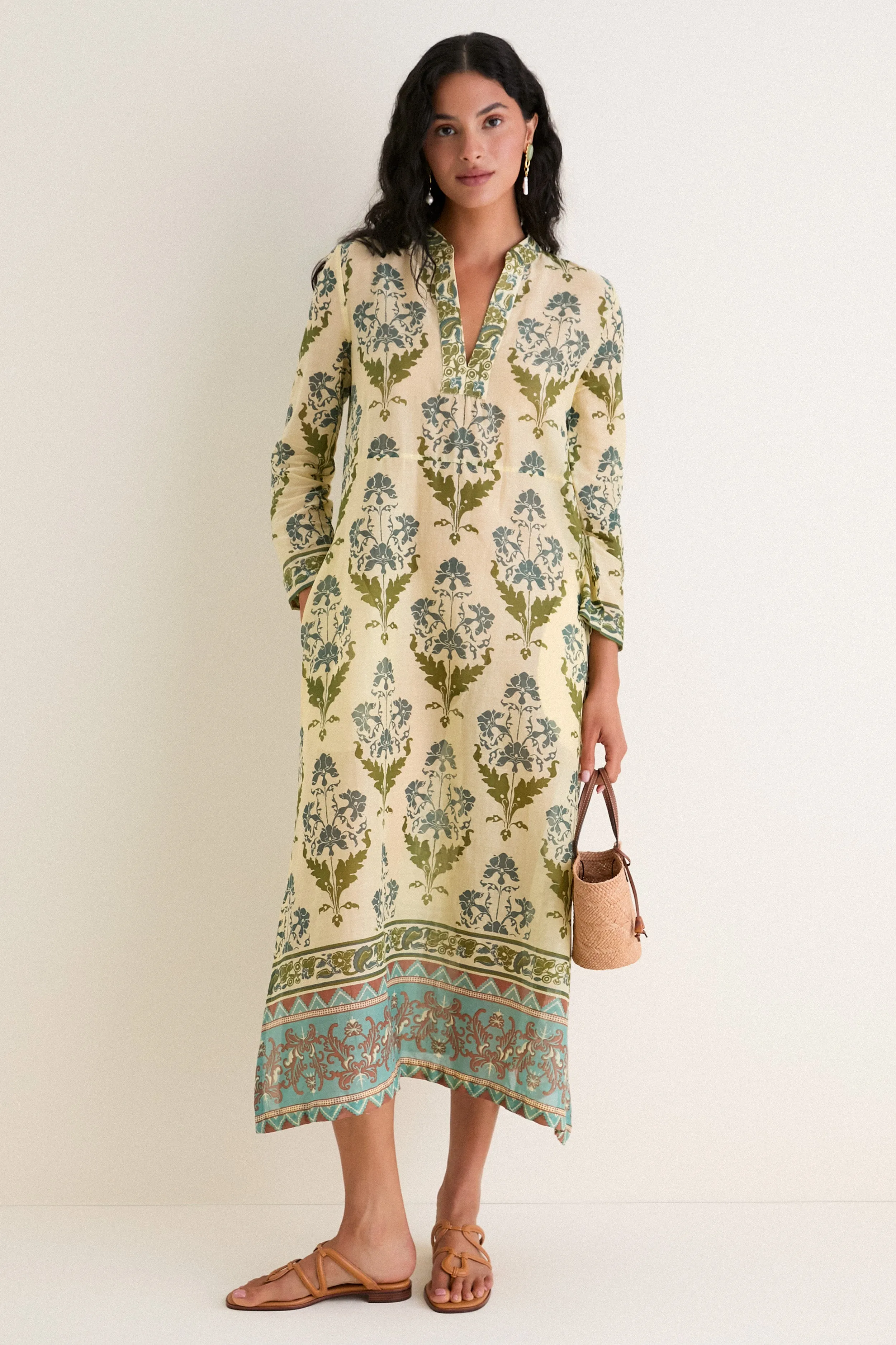 Green Giada Caftan sold by Tuckernuck product image thumbnail 3