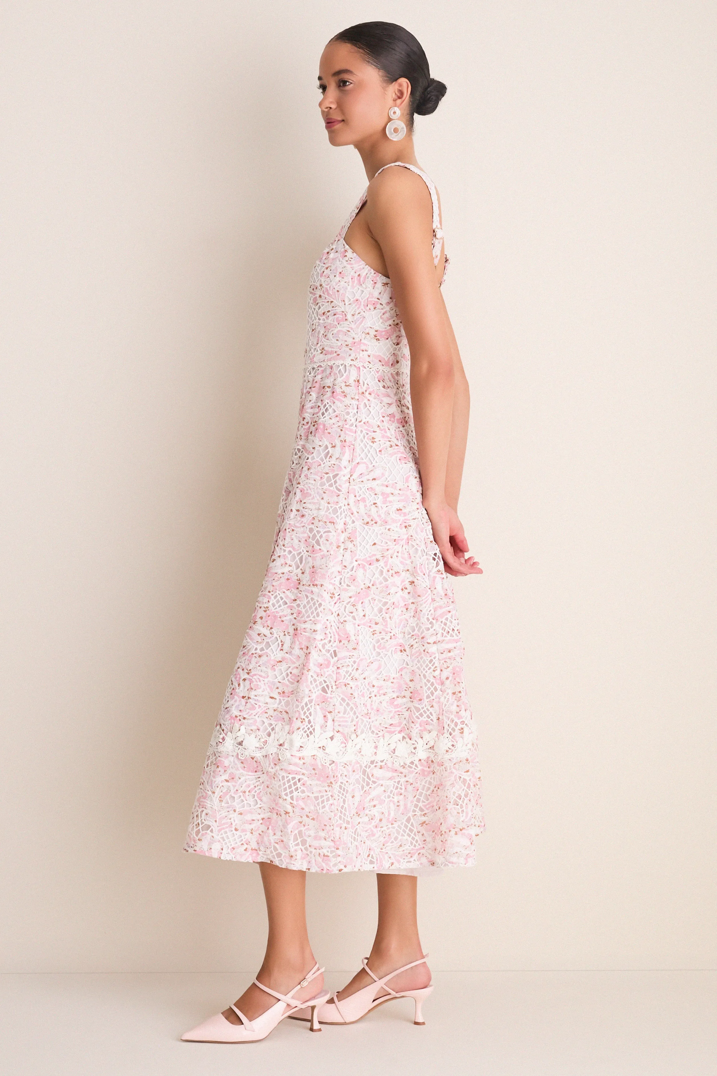 Pink Multi Valencia Midi Dress sold by Tuckernuck product image thumbnail 3