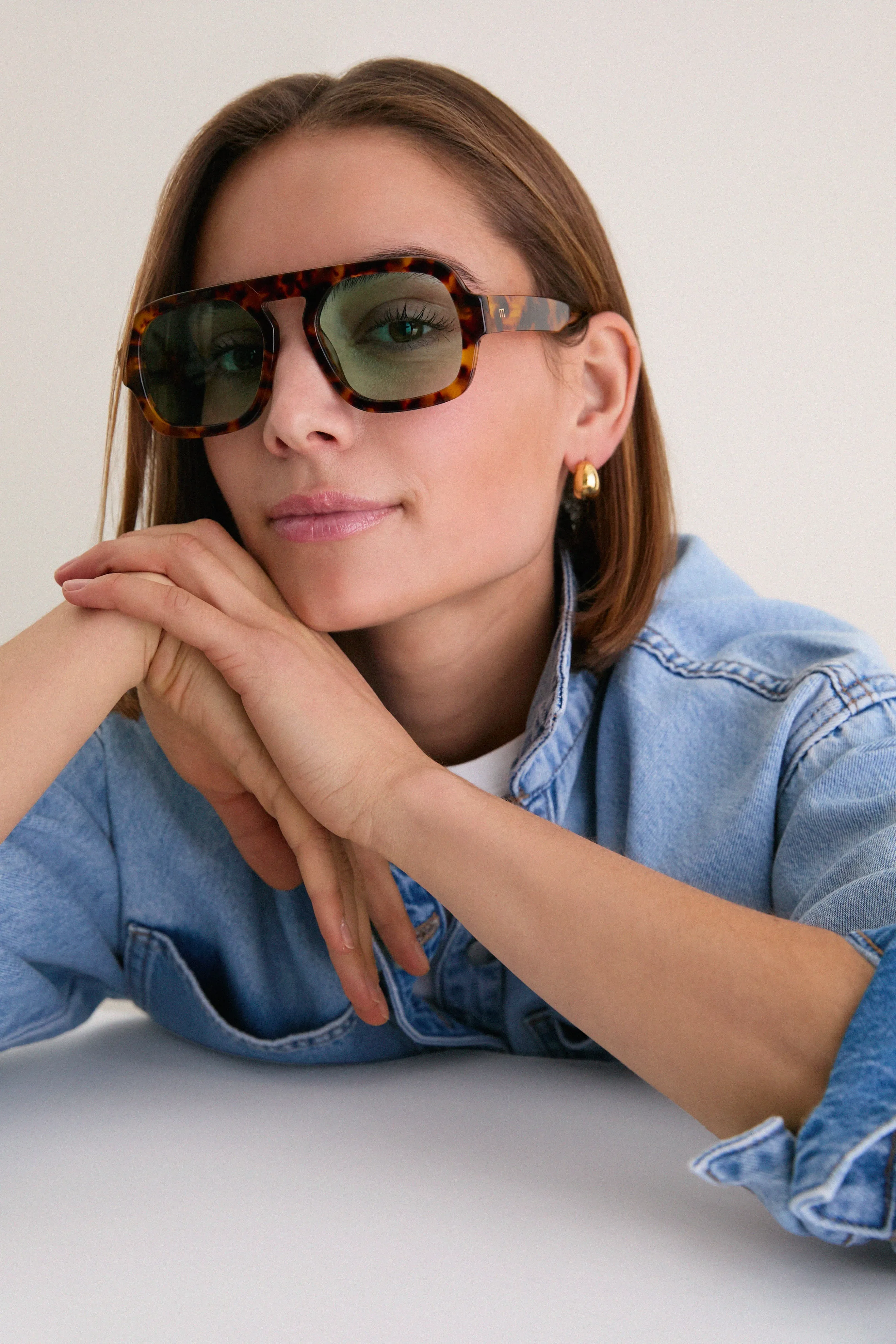 Brown Tortoise Jane Sunglasses sold by Tuckernuck product image thumbnail 2