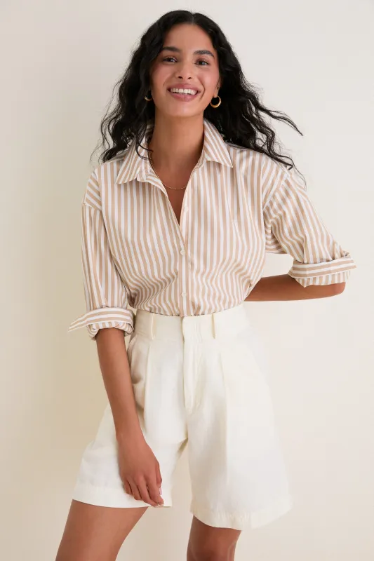 Salted Caramel Stripe Wexler Button Down made by Tuckernuck