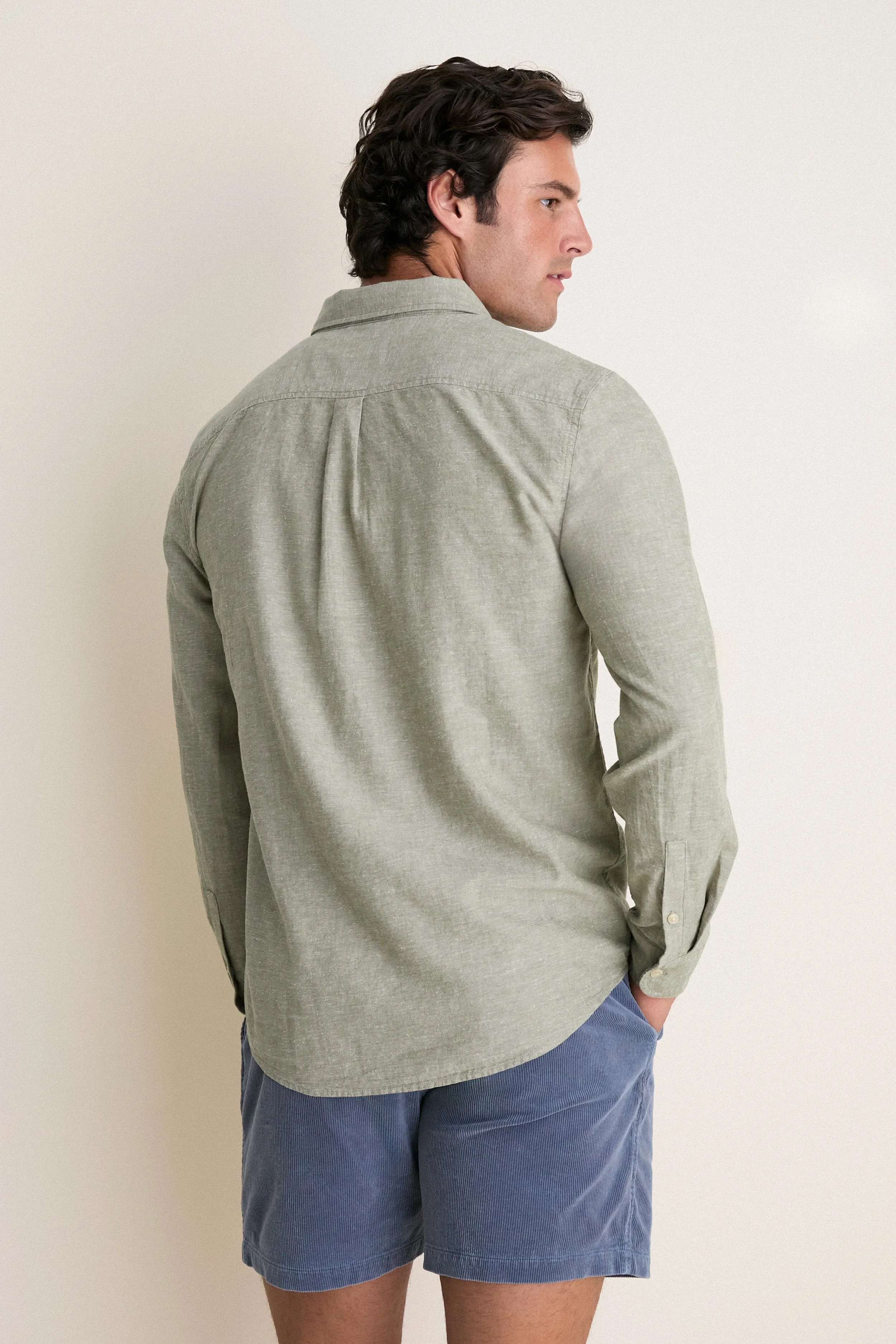 Olive Better-Than-Linen Shirt sold by Tuckernuck product image thumbnail 4