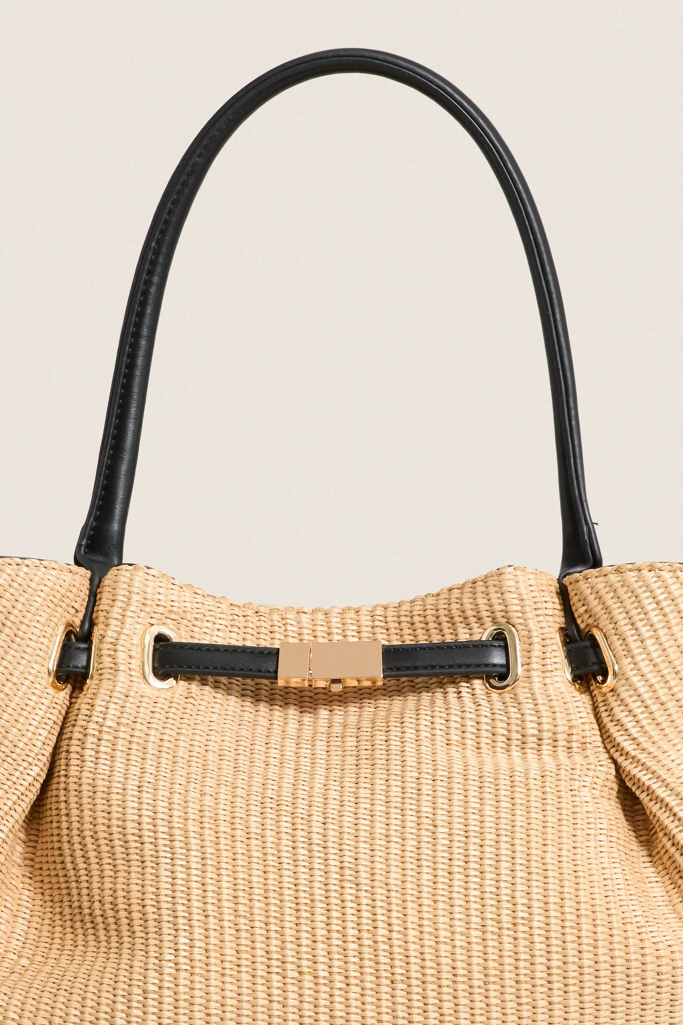 Natural Black Kaia Straw Tote sold by Tuckernuck product image thumbnail 4