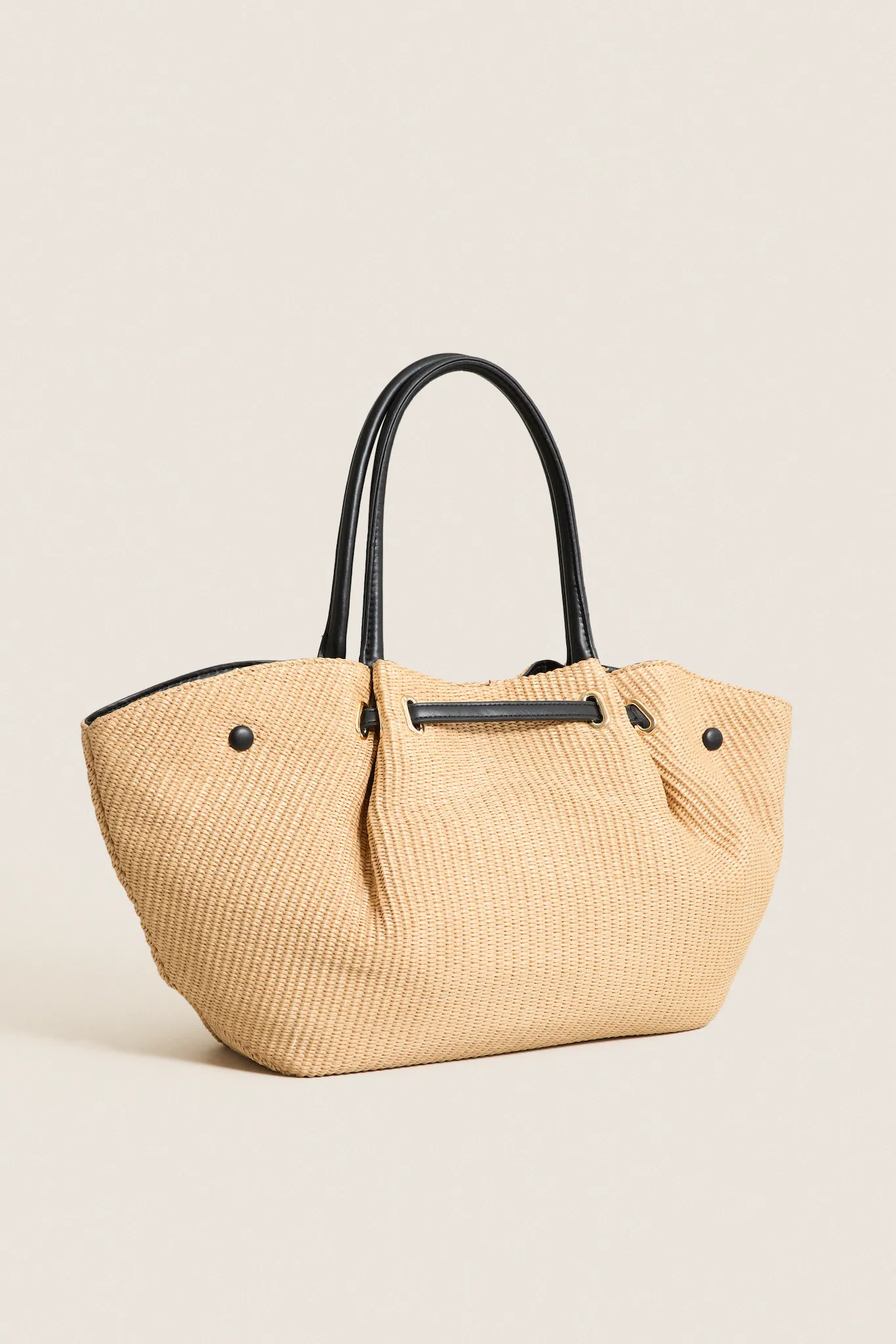 Natural Black Kaia Straw Tote sold by Tuckernuck product image thumbnail 5