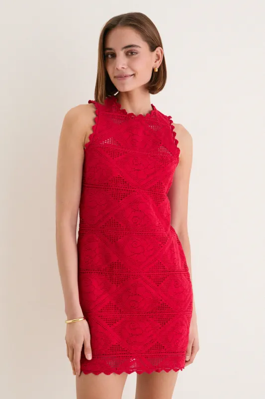 Tango Red Irene Mini Dress made by SAYLOR