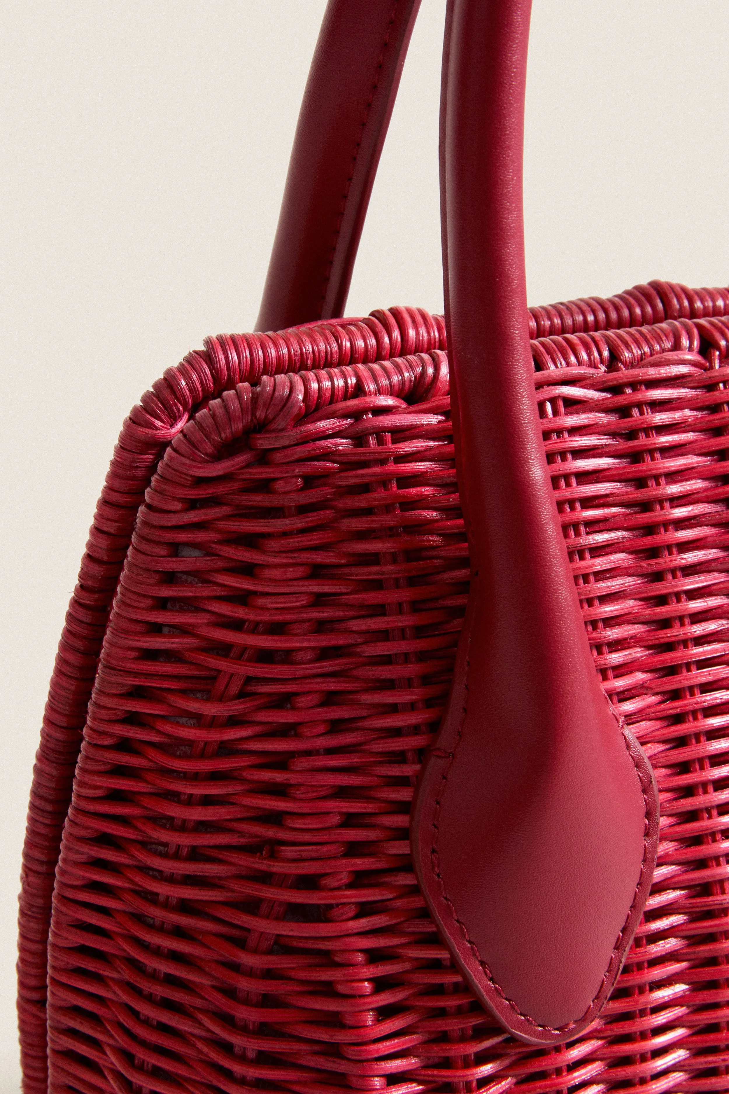 Cherry Wicker Wave Top Handle Bag sold by Tuckernuck product image thumbnail 5