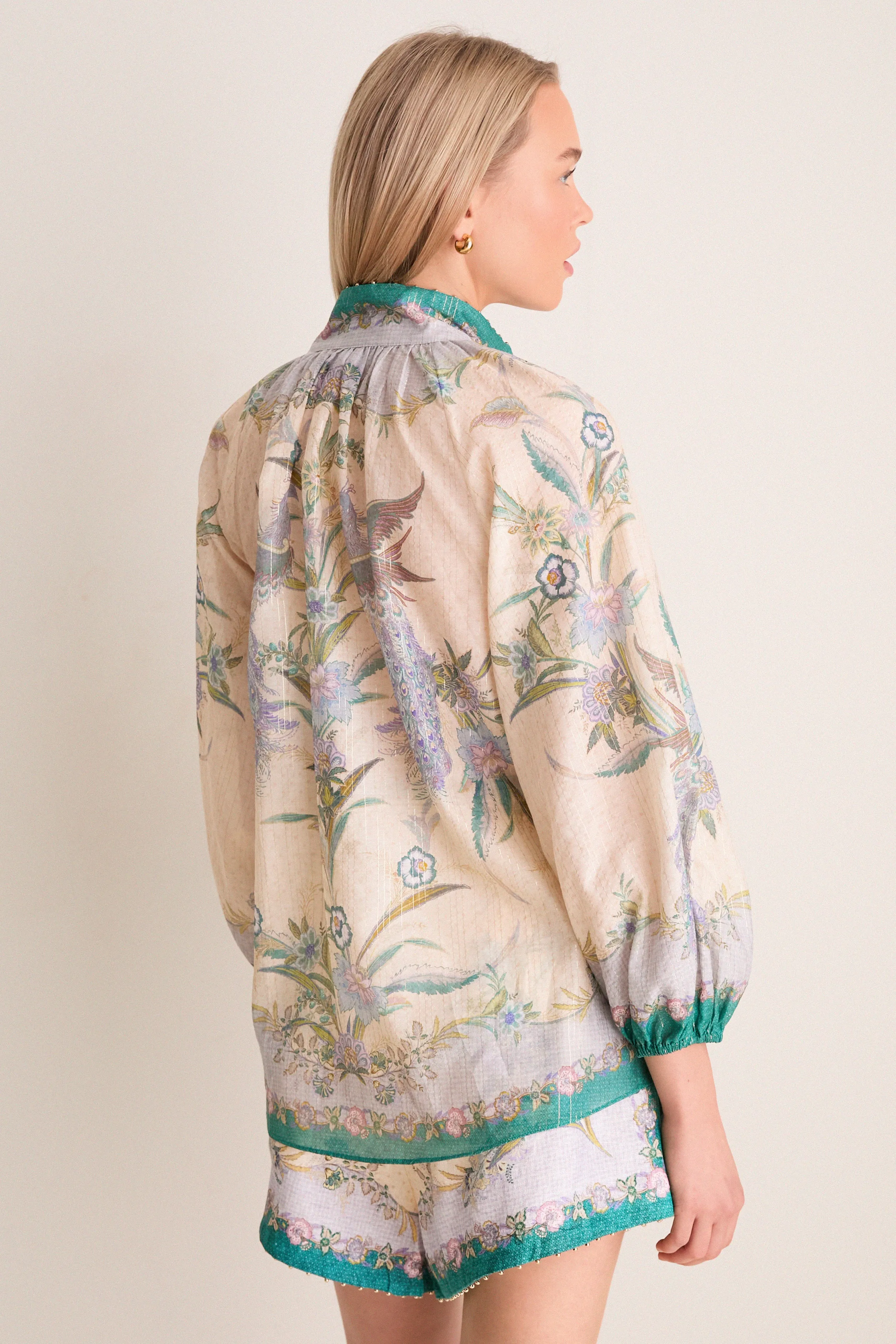 Cream Scarf Floral Indra Billow Blouse sold by Tuckernuck product image thumbnail 4