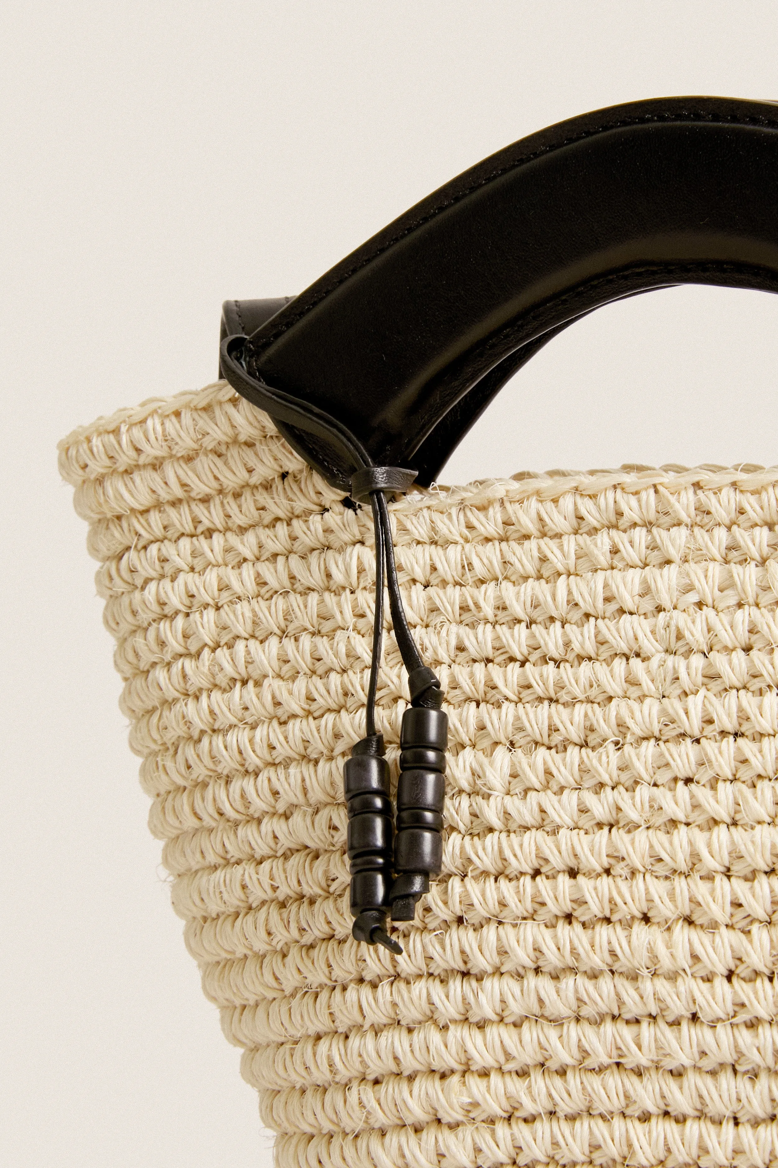 Black Natural Fique Small Shopper sold by Tuckernuck product image thumbnail 3