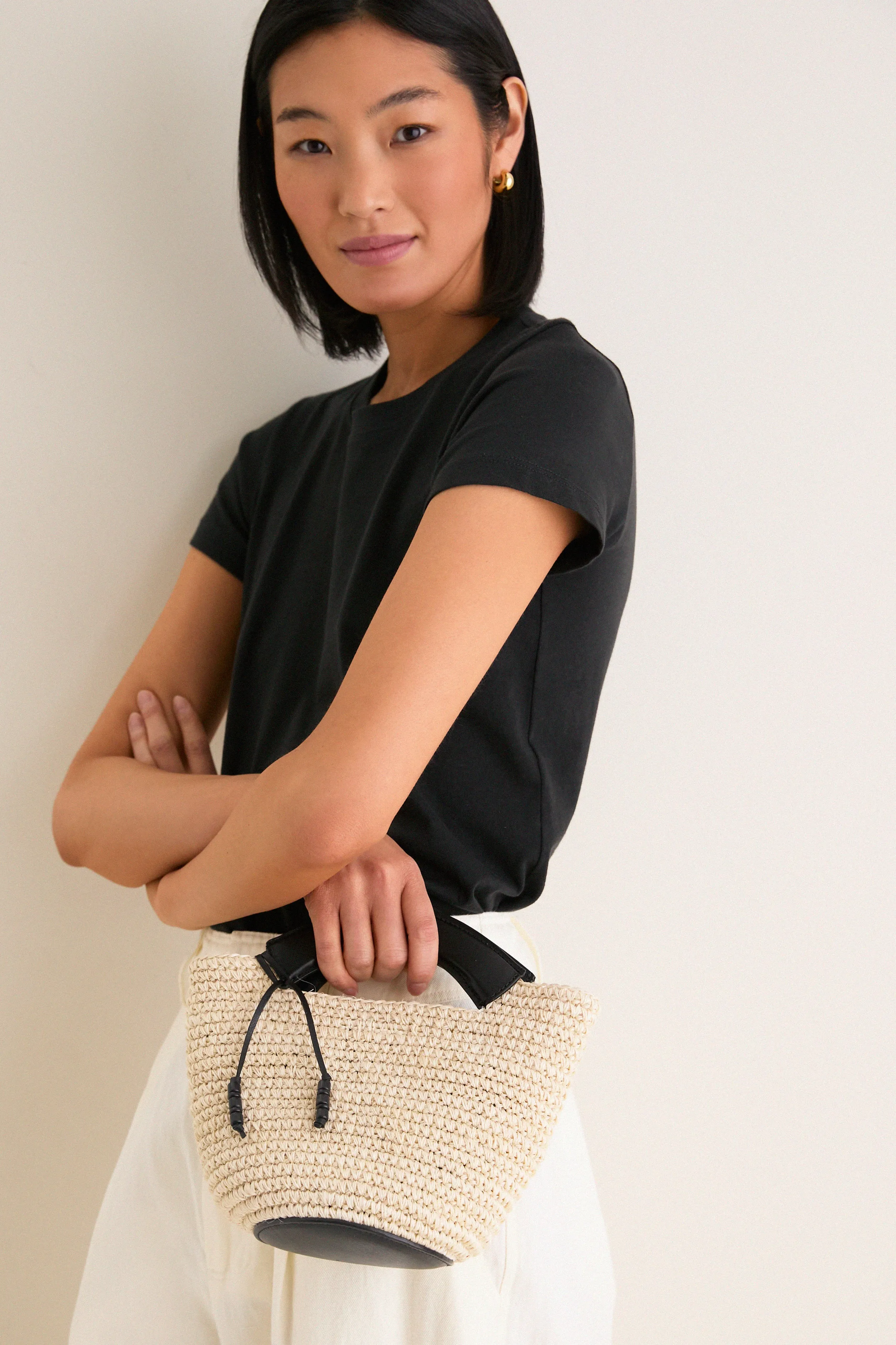 Black Natural Fique Small Shopper sold by Tuckernuck product image thumbnail 2
