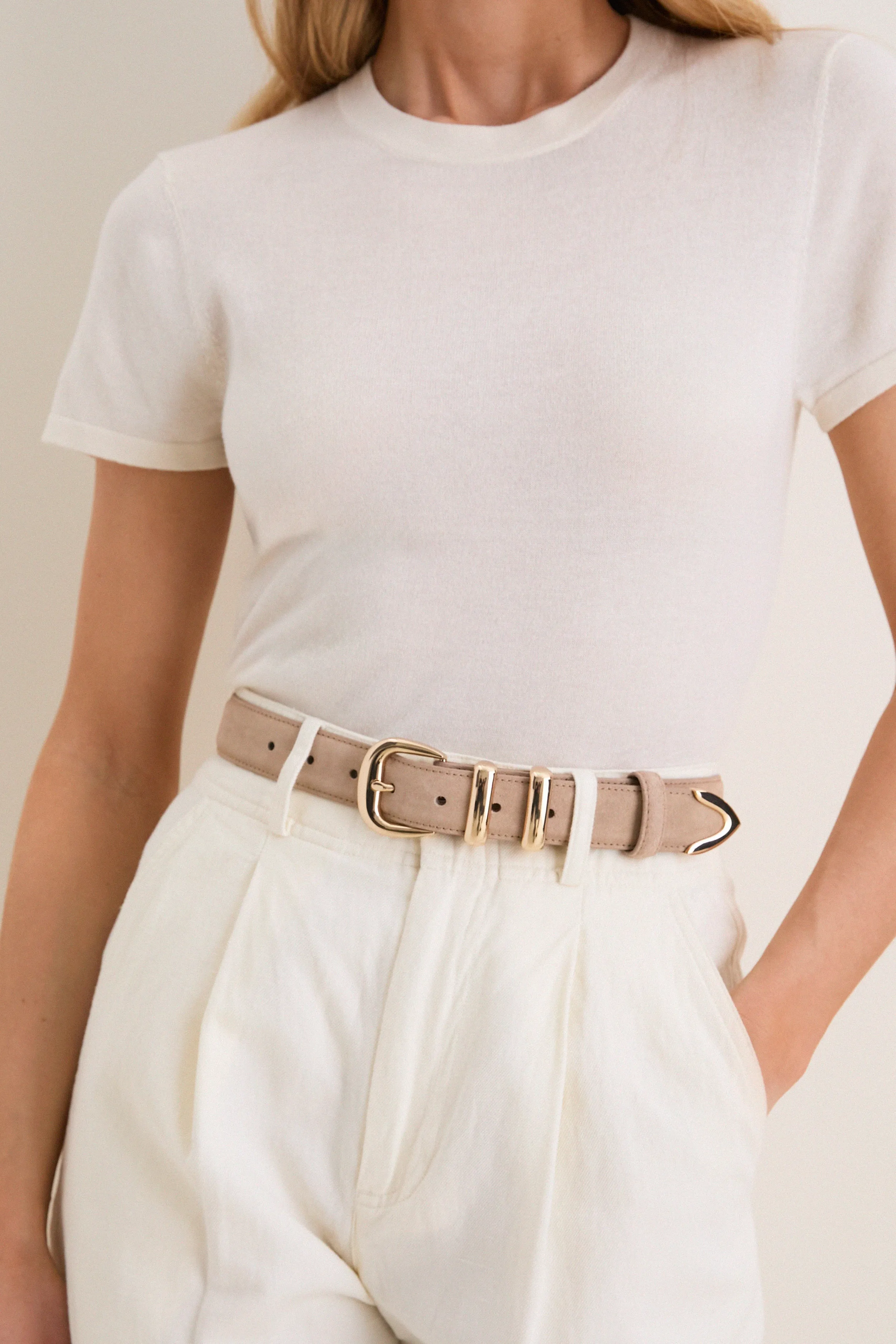Light Tan Suede Western Belt sold by Tuckernuck product image thumbnail 2