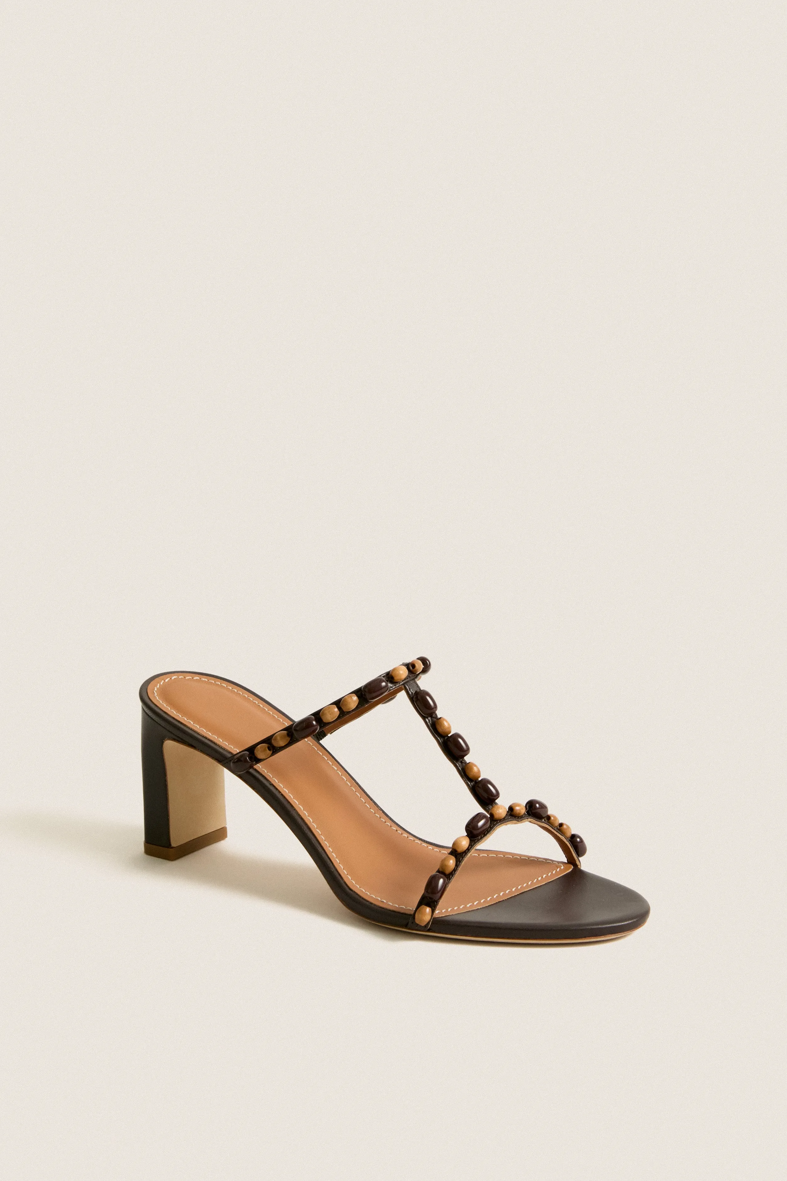 Wood Beads Talita Heel sold by Tuckernuck