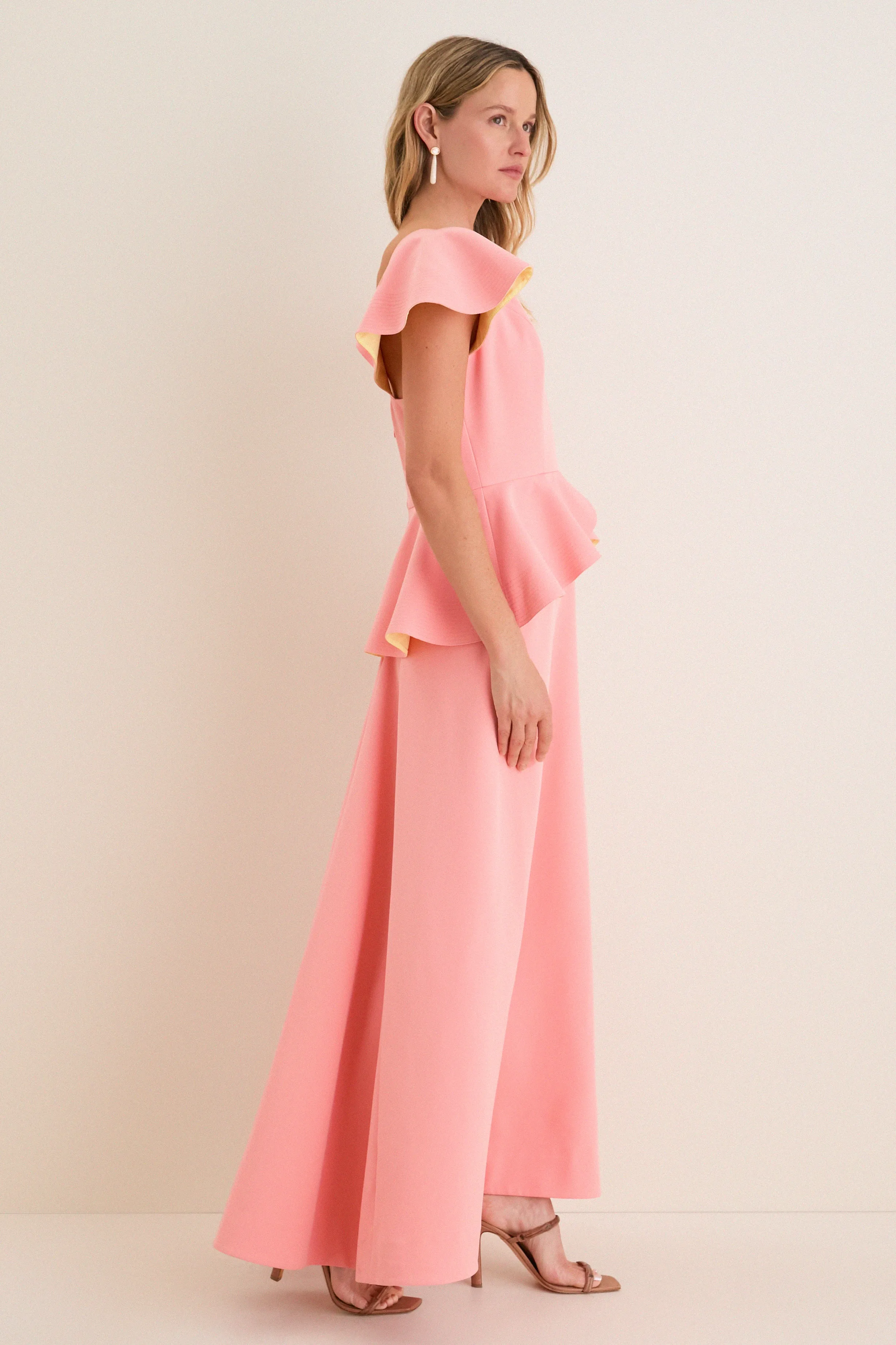 Melon Peplum Antoinette Gown sold by Tuckernuck product image thumbnail 3