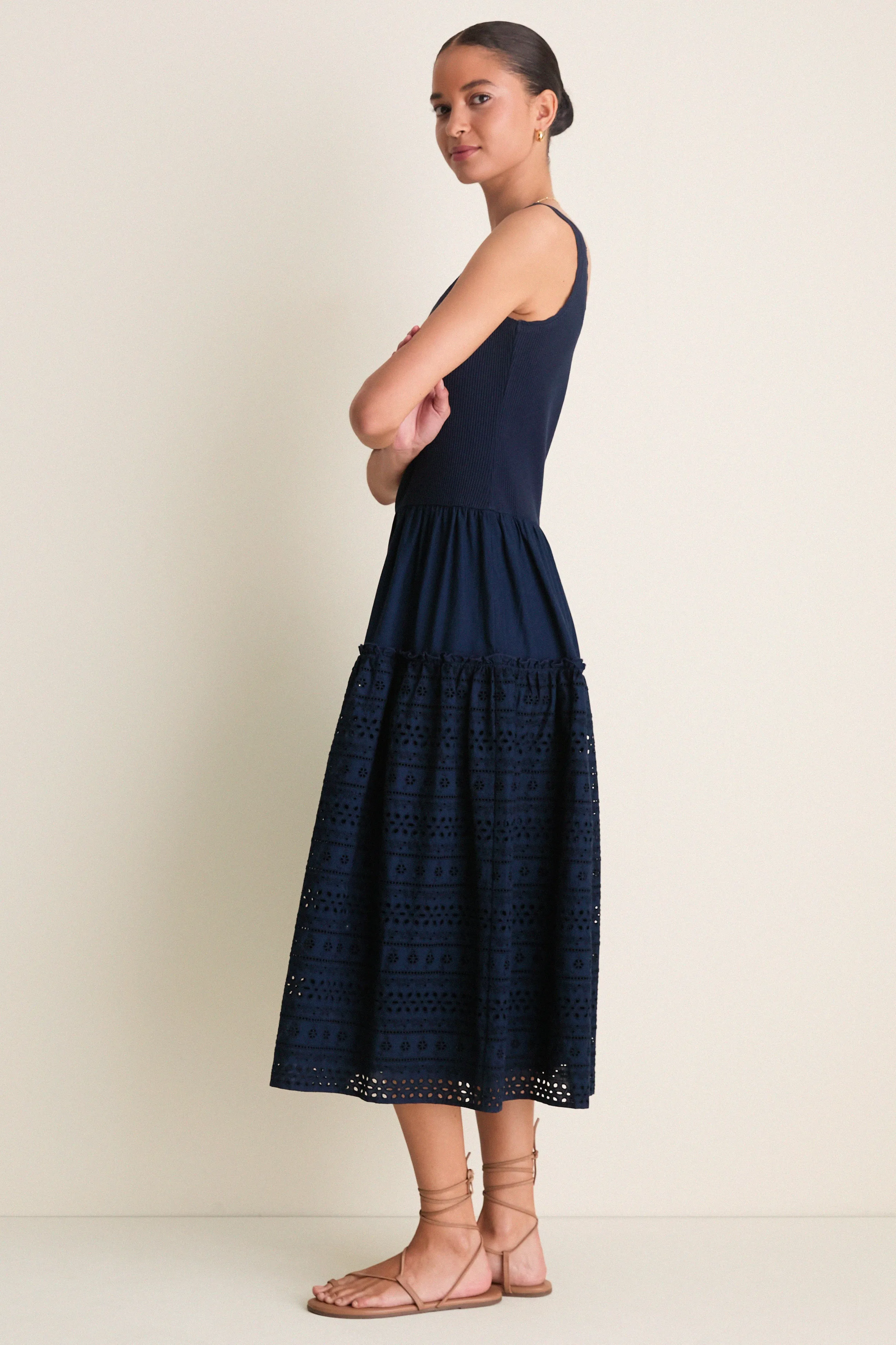 Navy Casey Midi Dress sold by Tuckernuck product image thumbnail 3