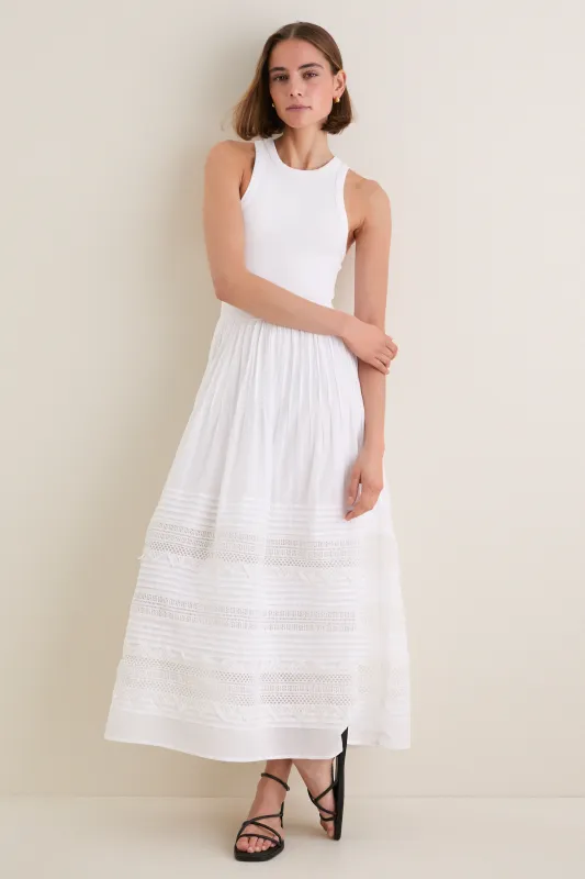 White Rib Crew Neck Dress made by Polo by Ralph Lauren