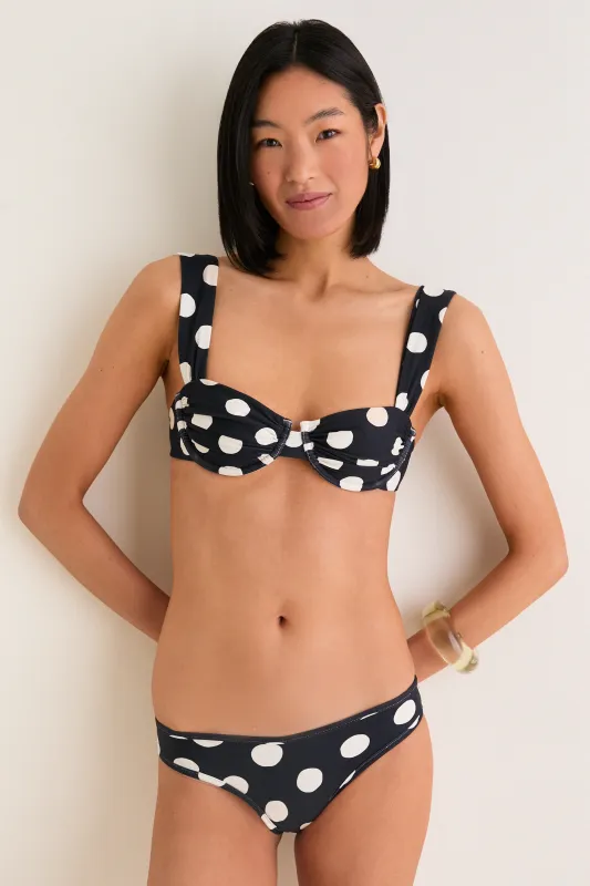 Polka Dot Bella Bikini Top made by Montce