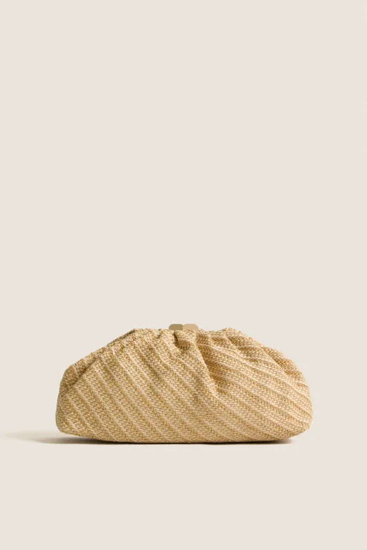 Natural Gold Brisa Clutch made by Moda Luxe