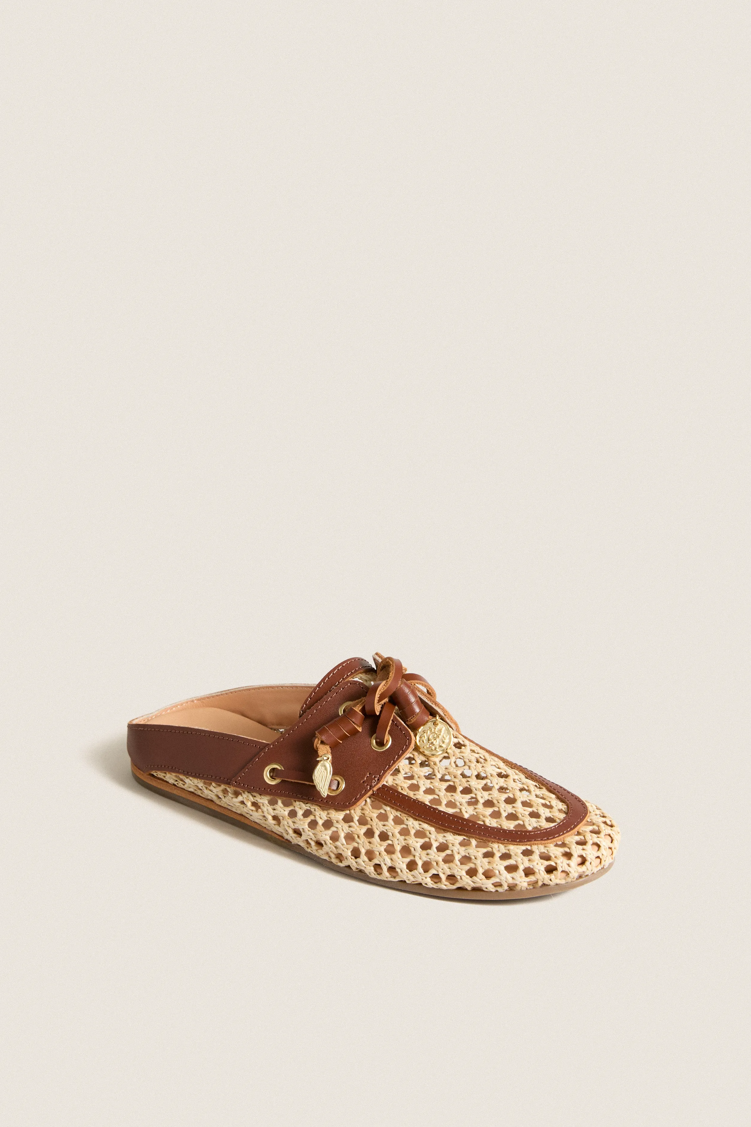 Natural Crochet Naveta Loafers sold by Tuckernuck
