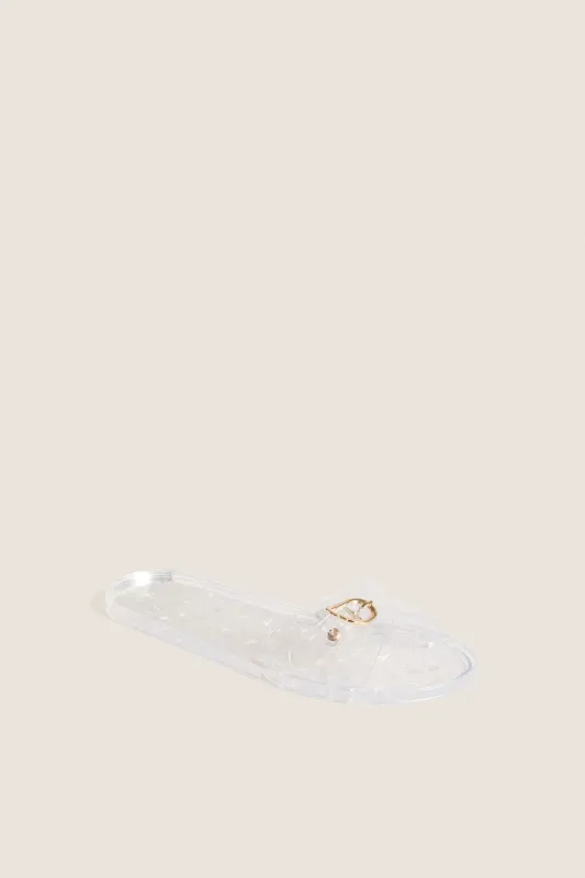 Clear Filia Jelly Sandals made by Ancient Greek Sandals