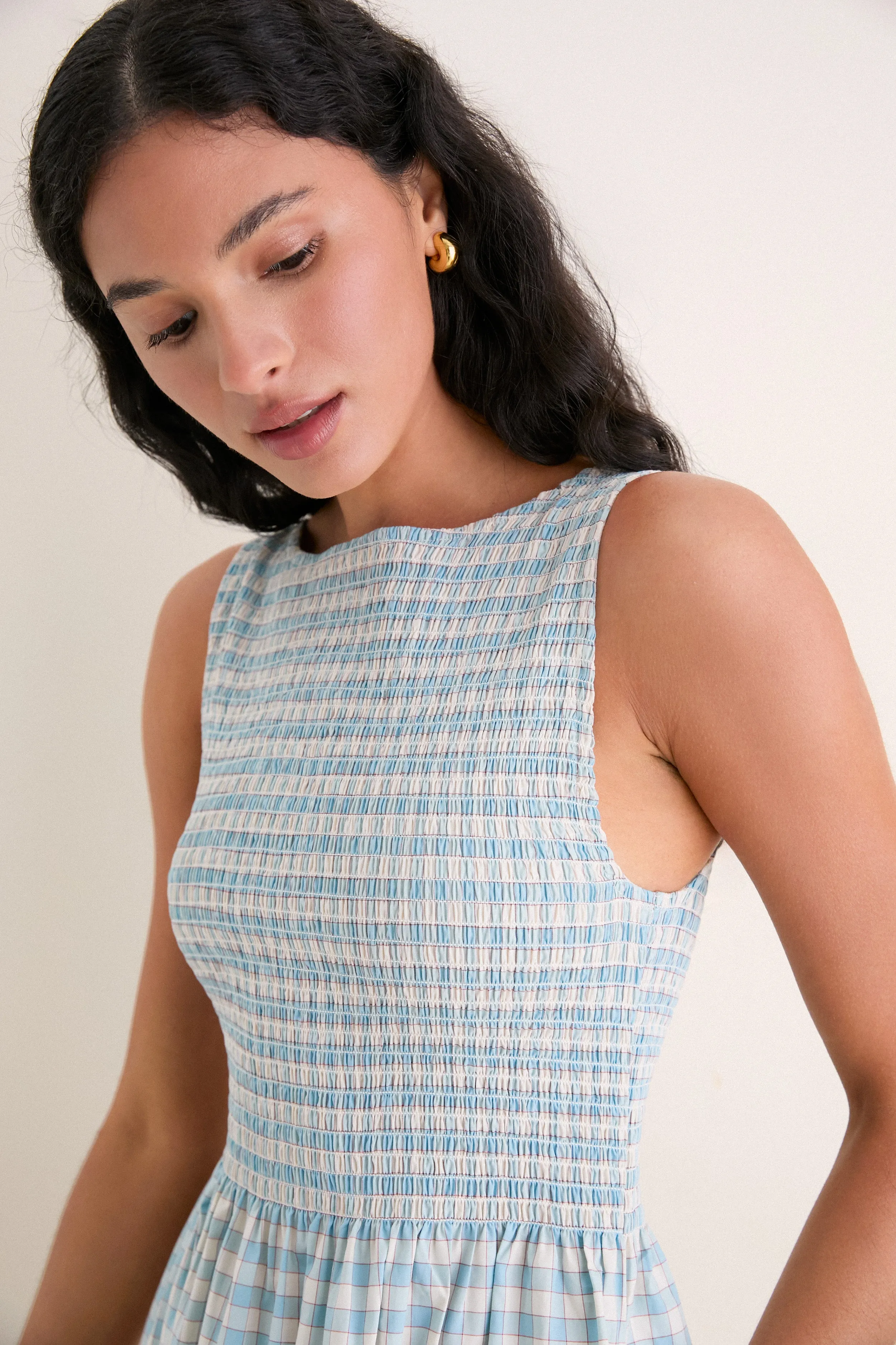 Blue and Red Gingham Cosima Nap Dress sold by Tuckernuck product image thumbnail 5