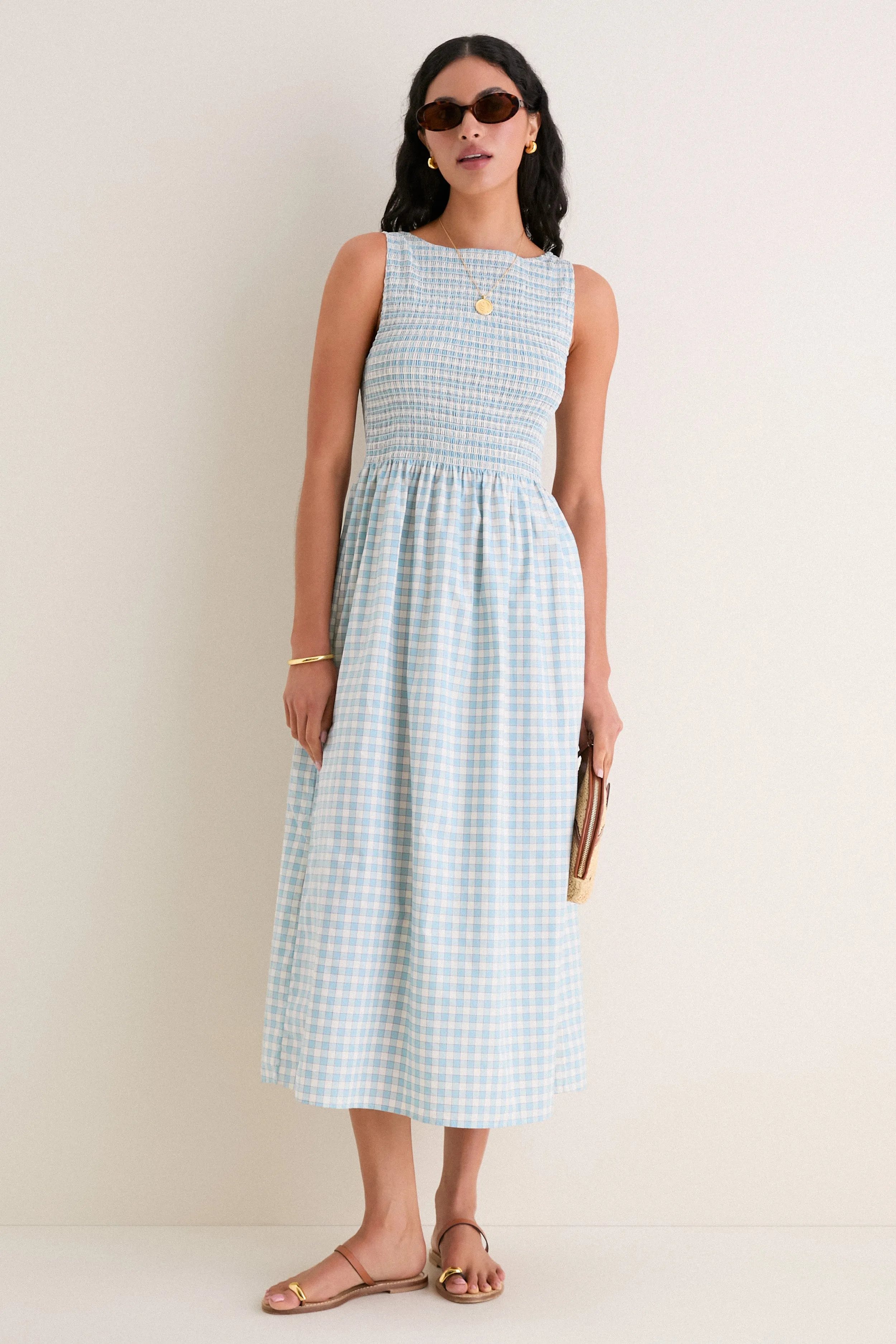 Blue and Red Gingham Cosima Nap Dress sold by Tuckernuck product image thumbnail 2