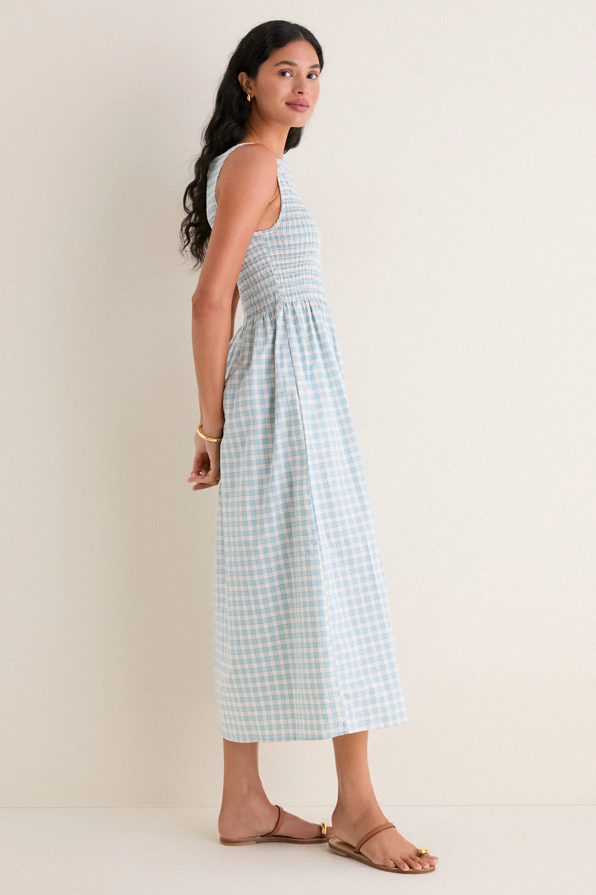 Blue and Red Gingham Cosima Nap Dress sold by Tuckernuck product image thumbnail 3