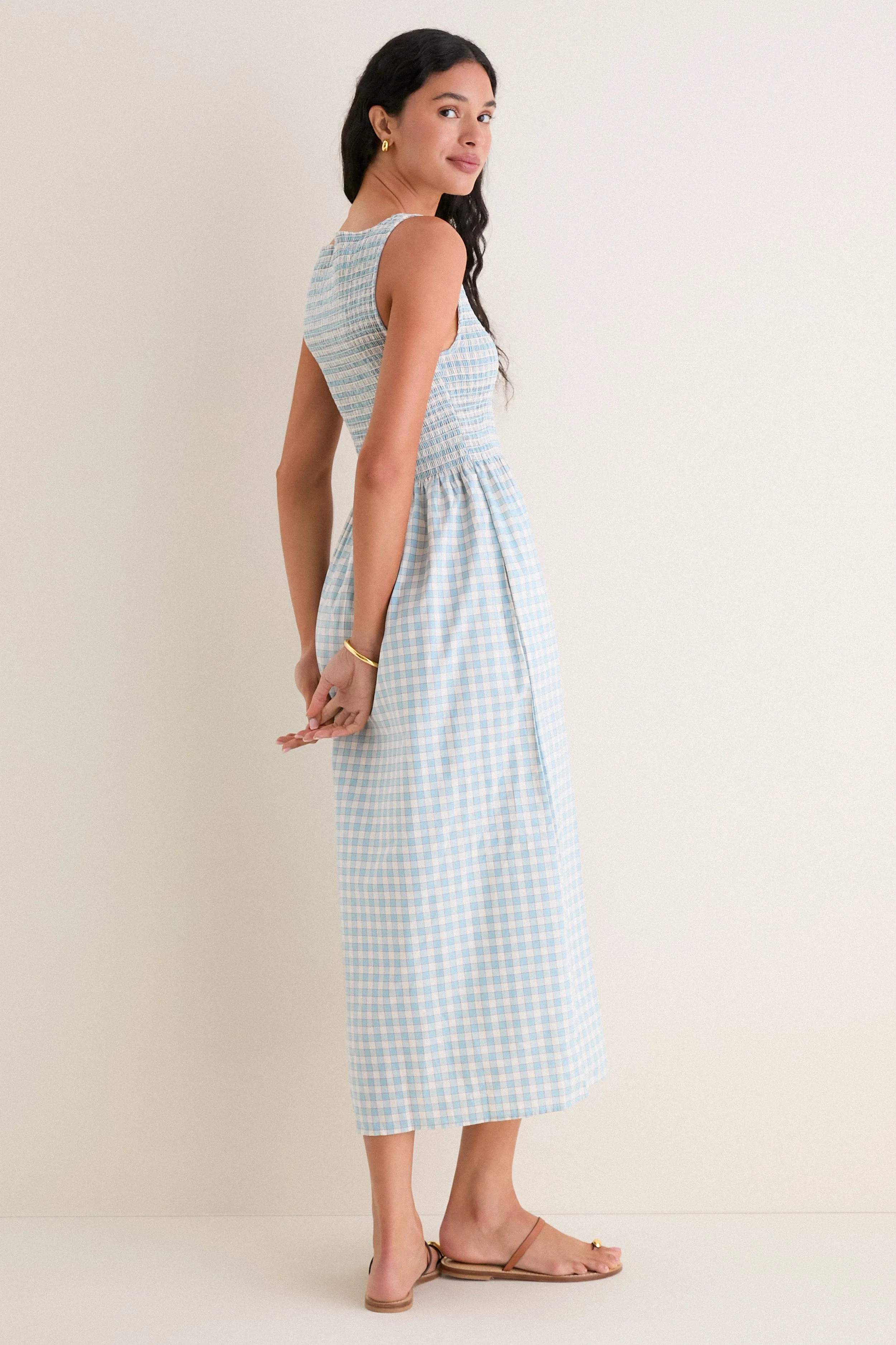 Blue and Red Gingham Cosima Nap Dress sold by Tuckernuck product image thumbnail 4