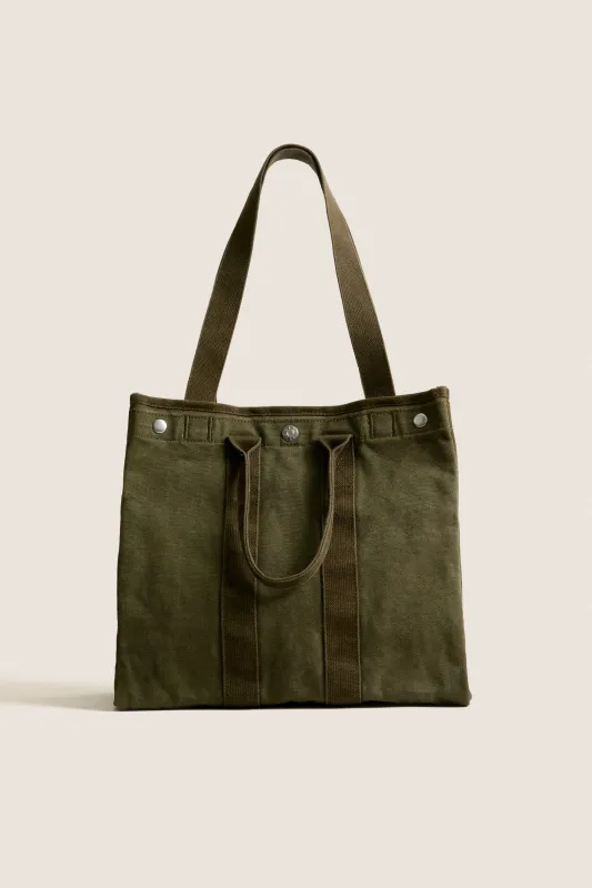 Military Olive Perfect Weekday Tote made by Alex Mill