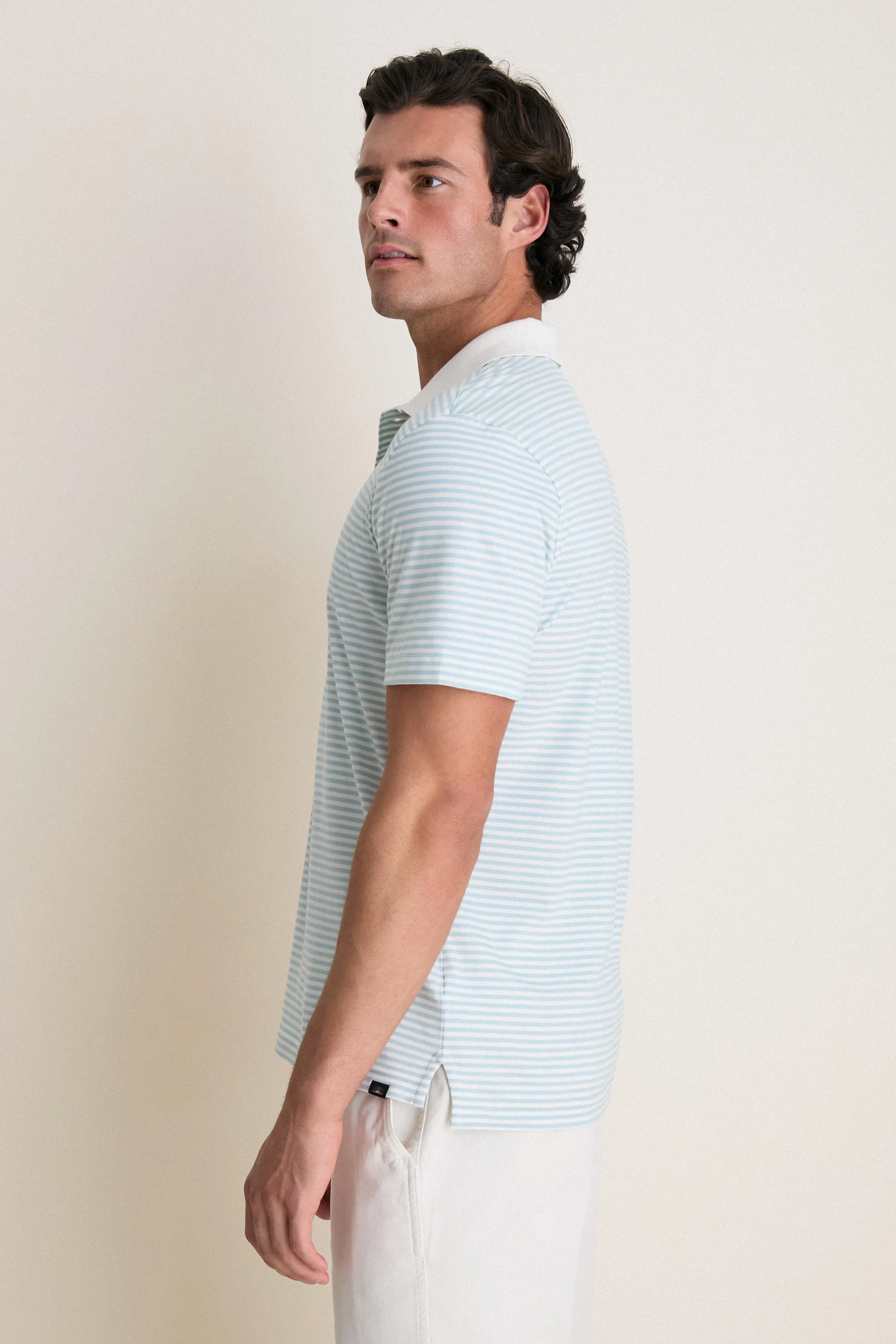 Beach Fog Stripe Movement Pique Polo sold by Tuckernuck product image thumbnail 3