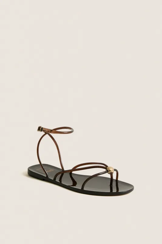 Chocolate Kenley Vinyl Sandals made by Dolce Vita