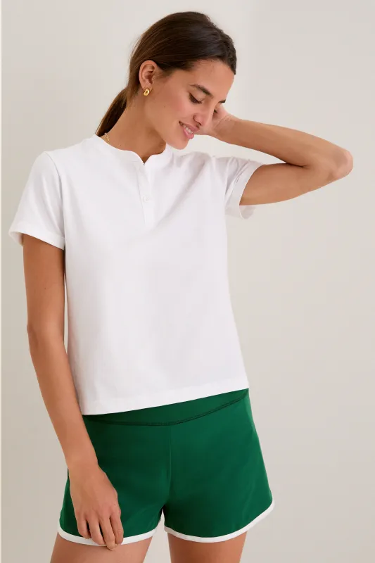 White Performance Cotton Carter Henley Tee made by Tuckernuck