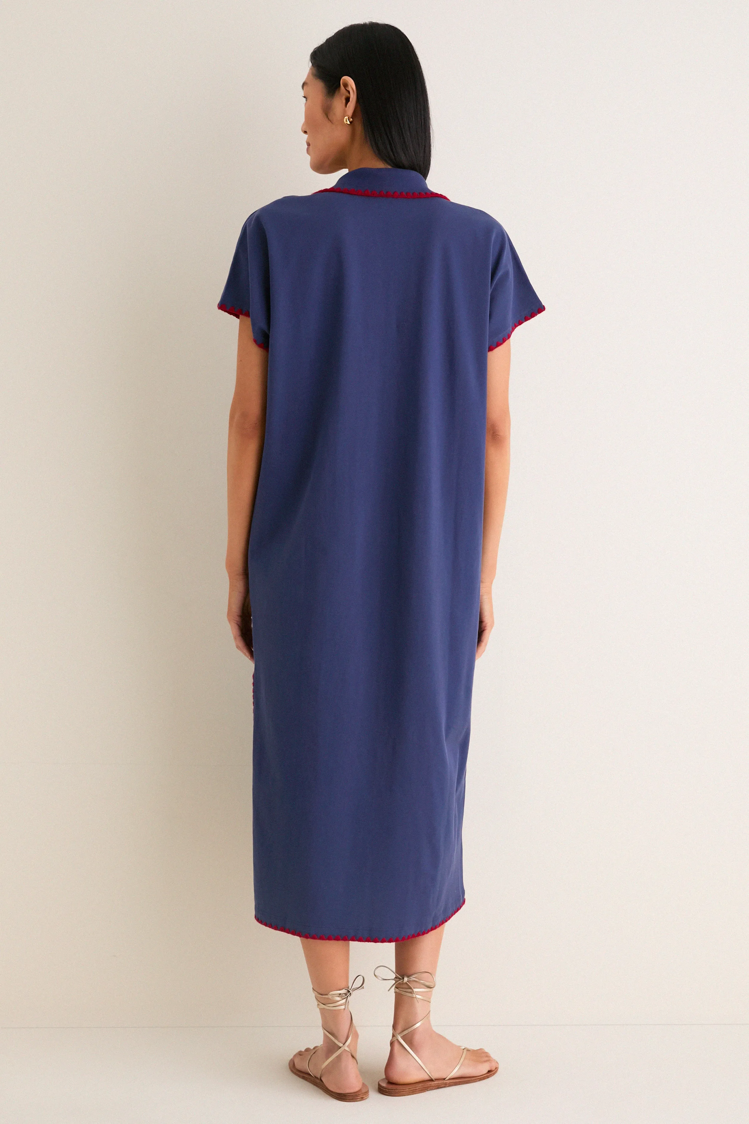 Navy Pique Melissa Maxi Dress sold by Tuckernuck product image thumbnail 5