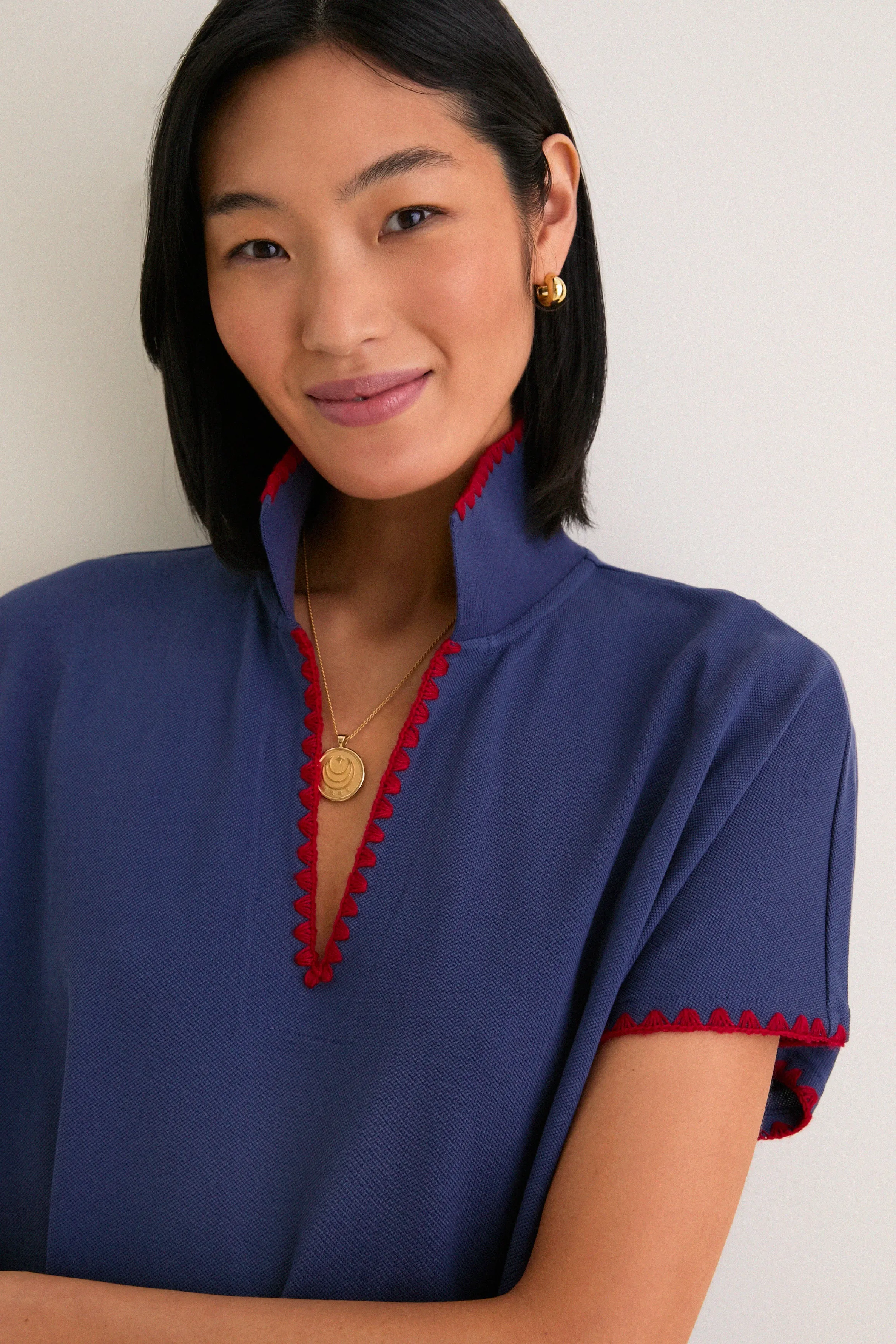 Navy Pique Melissa Maxi Dress sold by Tuckernuck product image thumbnail 3