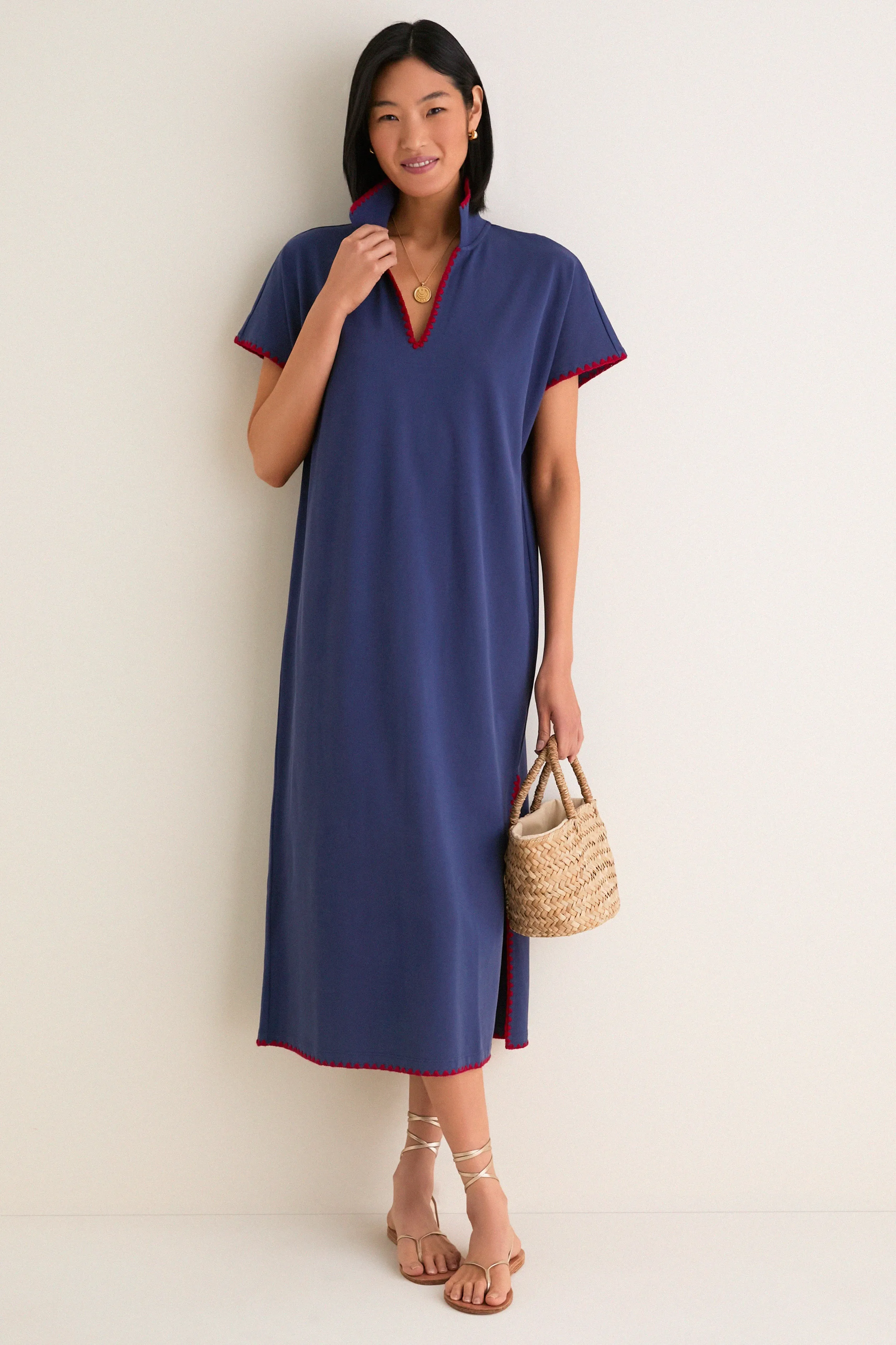 Navy Pique Melissa Maxi Dress sold by Tuckernuck product image thumbnail 2