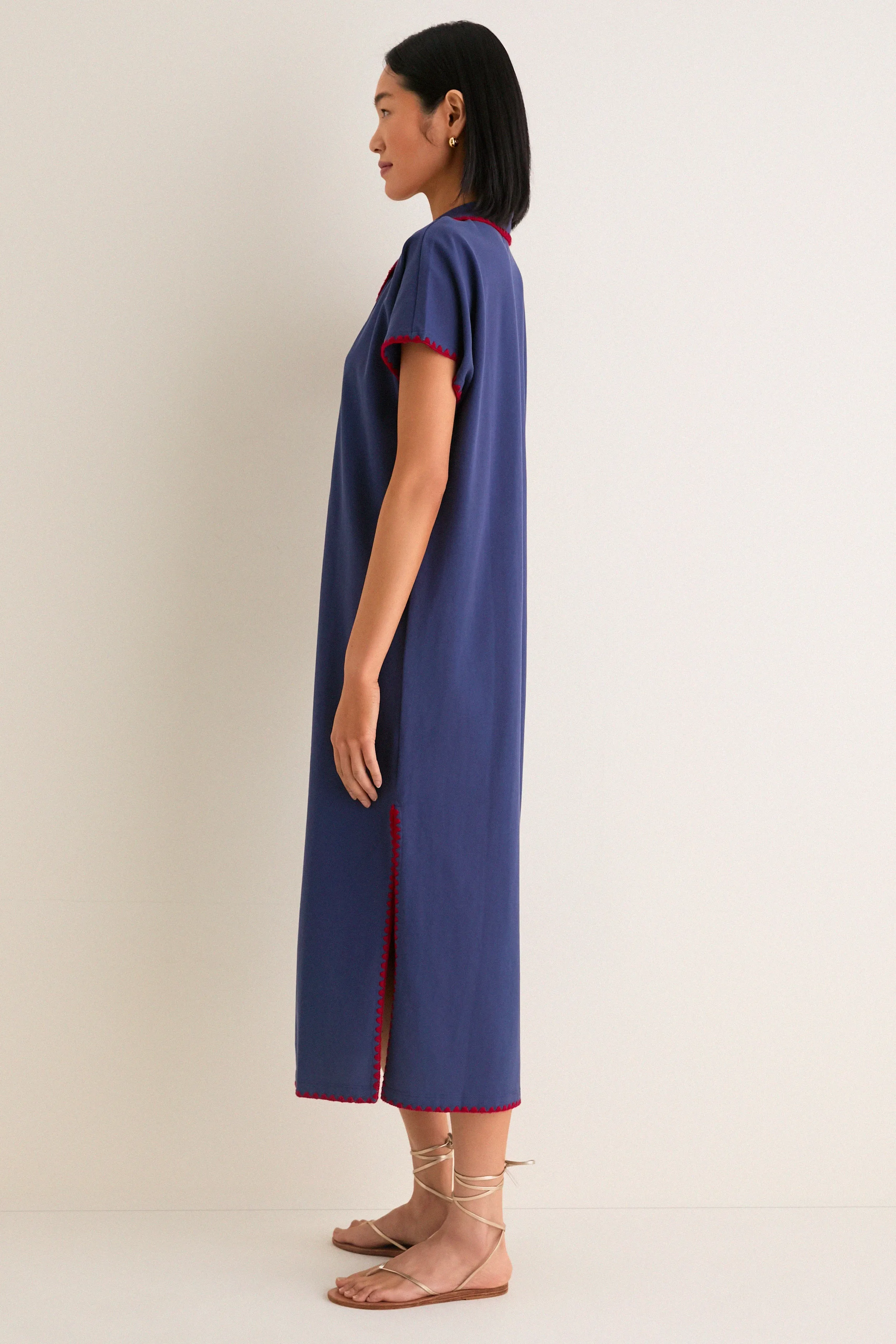 Navy Pique Melissa Maxi Dress sold by Tuckernuck product image thumbnail 4