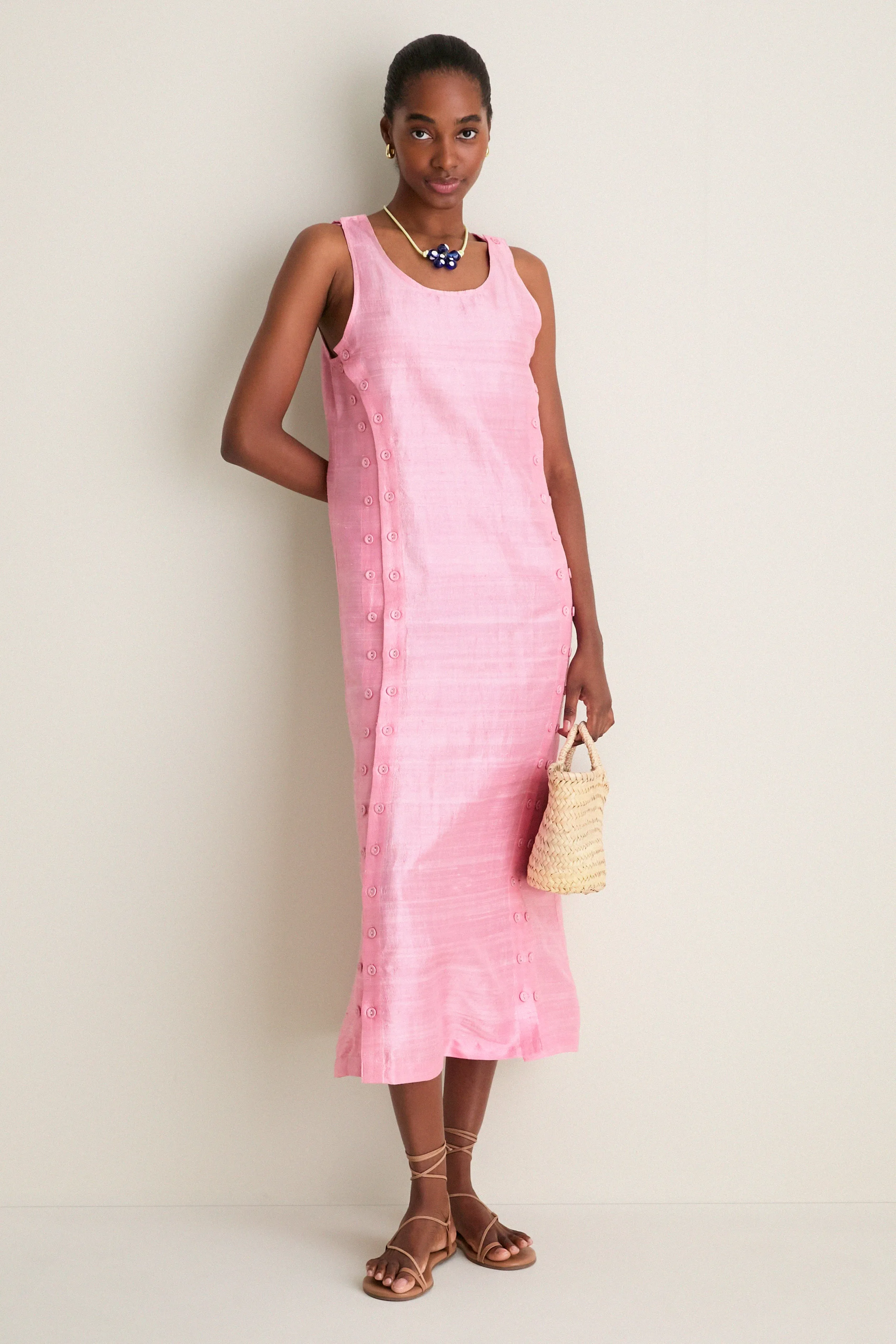 Petal Pink Palmo Midi Dress sold by Tuckernuck product image thumbnail 2