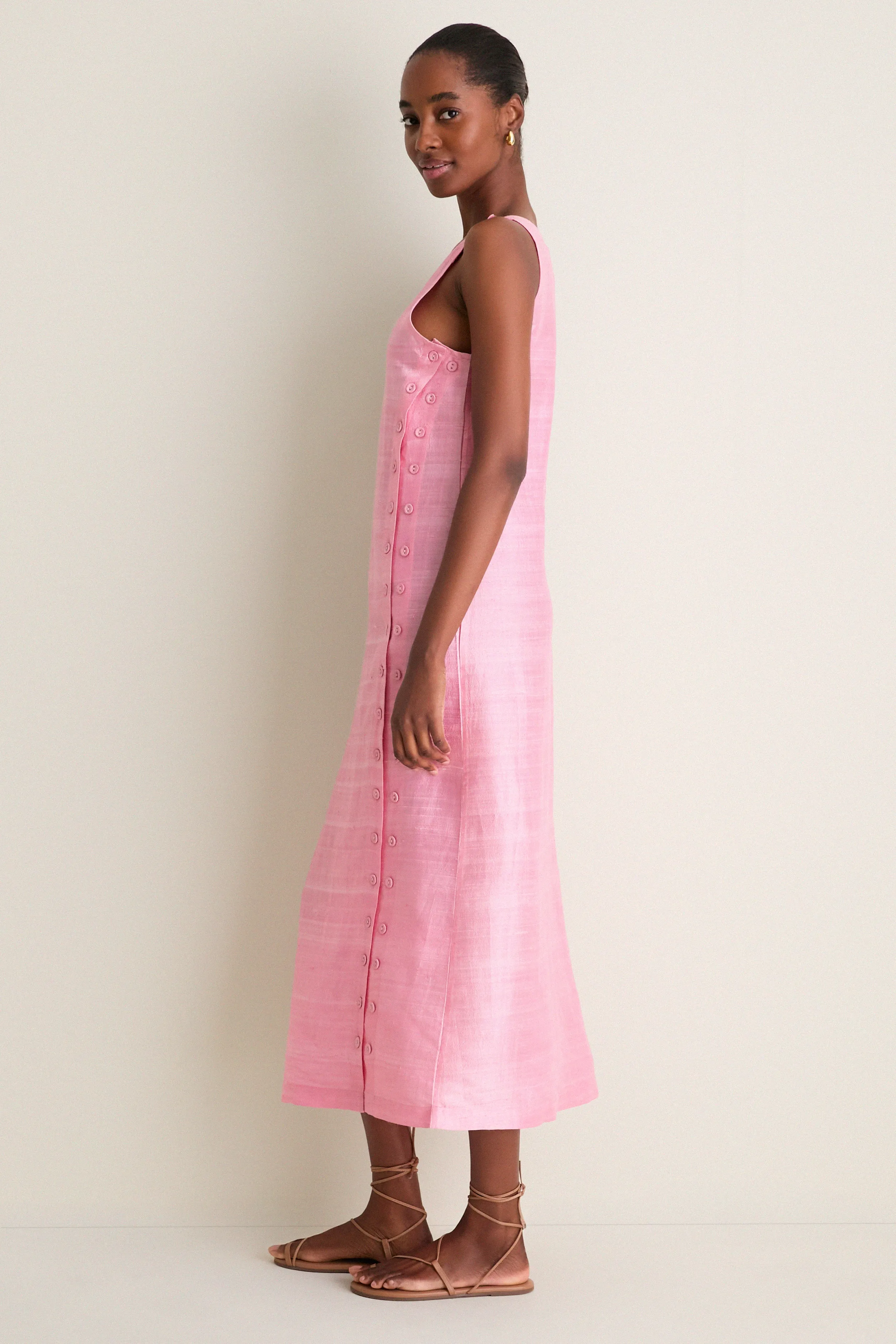 Petal Pink Palmo Midi Dress sold by Tuckernuck product image thumbnail 3