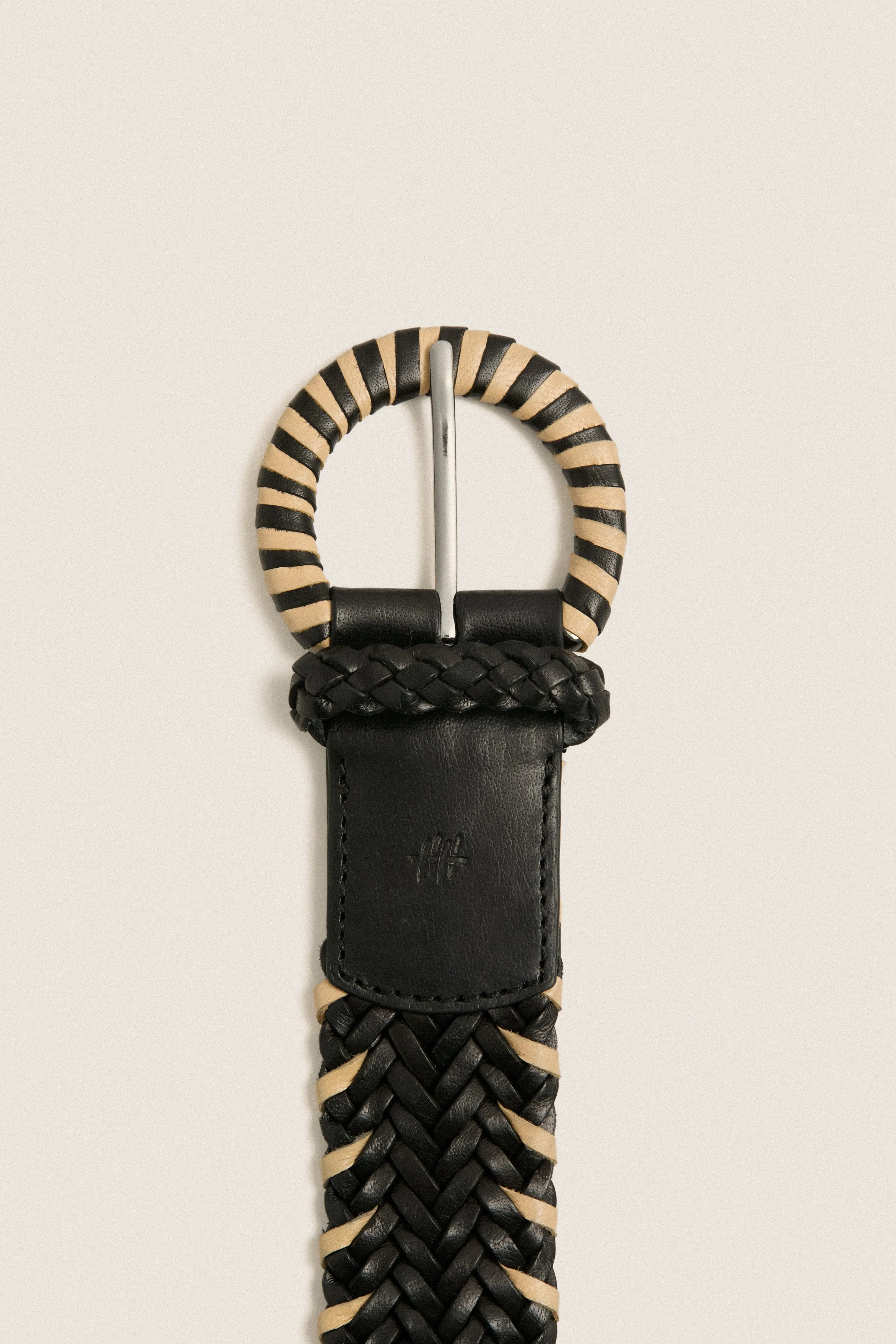 Black Wrapped Leather Buckle Belt sold by Tuckernuck product image thumbnail 3