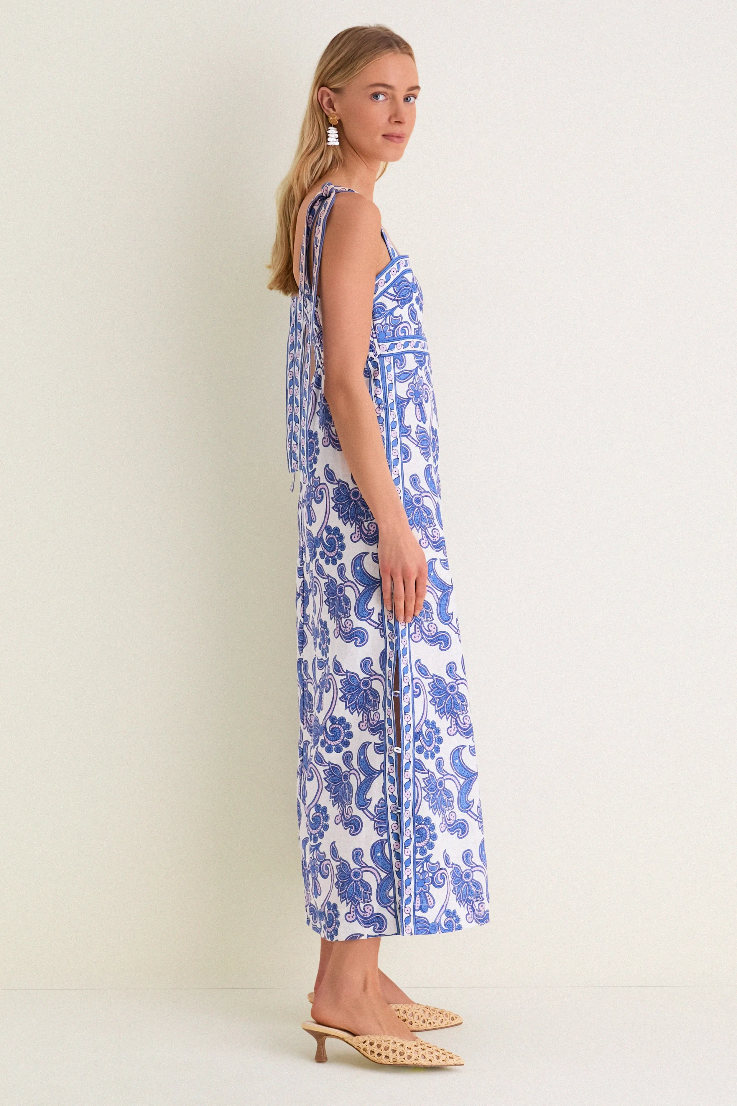 Brocade Azul Tali Maxi Dress sold by Tuckernuck product image thumbnail 3