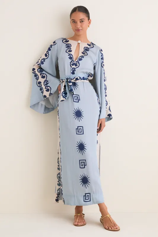 Sun Chacana Blue Lee Kaftan made by Carolina K