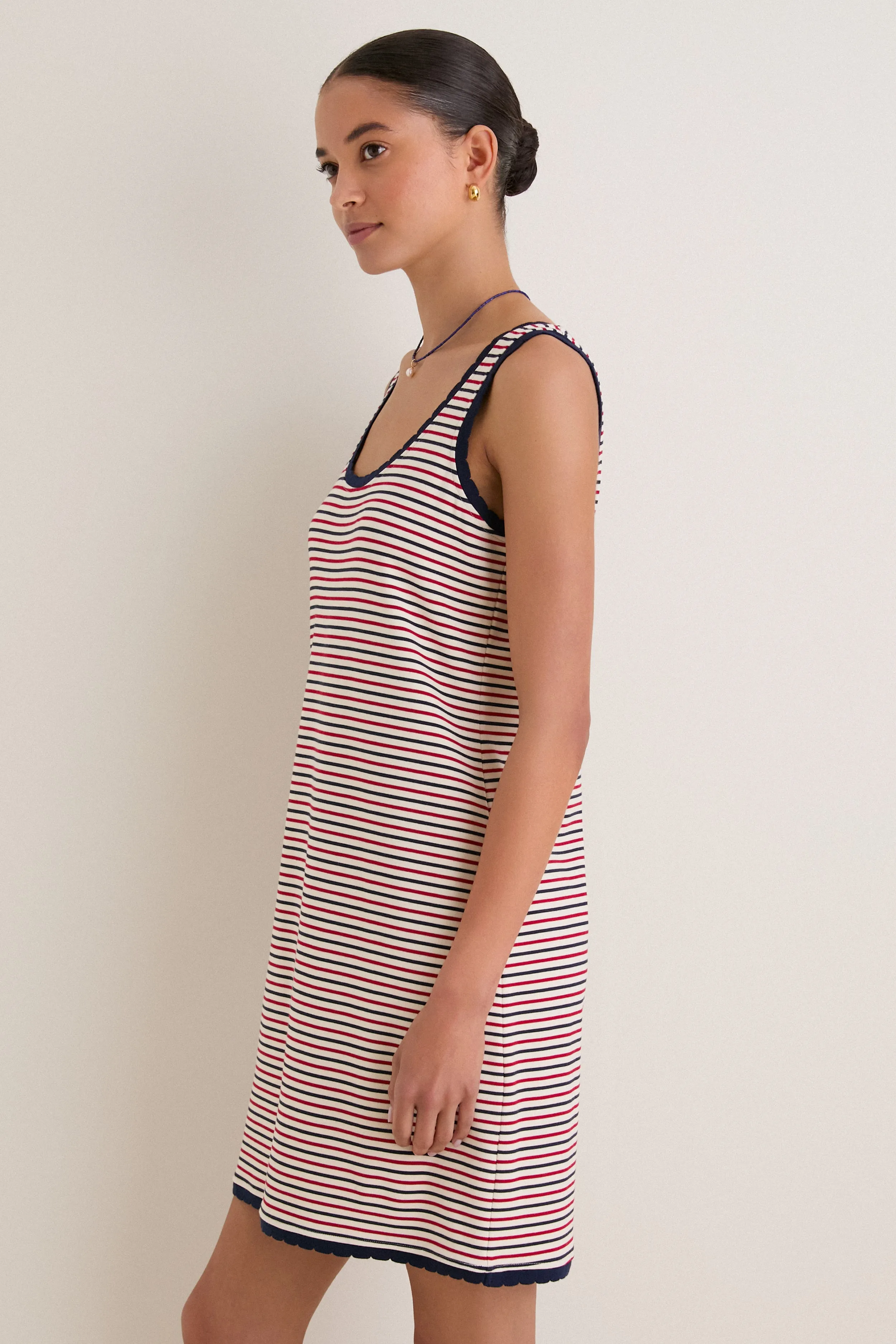 Fairgrounds Stripe Knit Lowe Mini Dress sold by Tuckernuck product image thumbnail 4