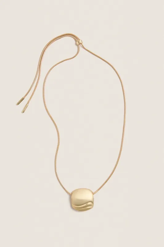 High Polish Gold Rue Pendant Necklace made by JENNY BIRD