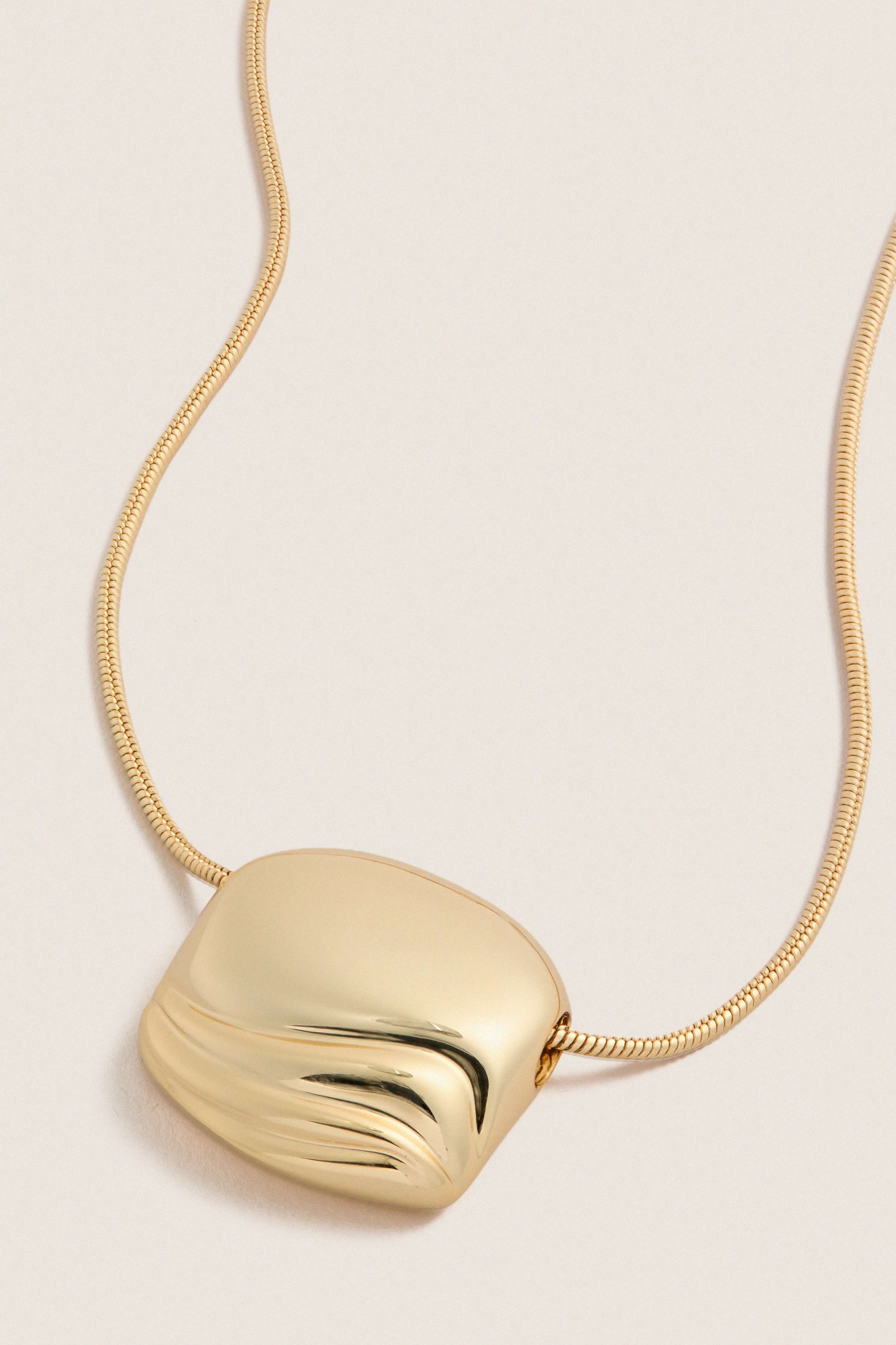High Polish Gold Rue Pendant Necklace sold by Tuckernuck product image thumbnail 4