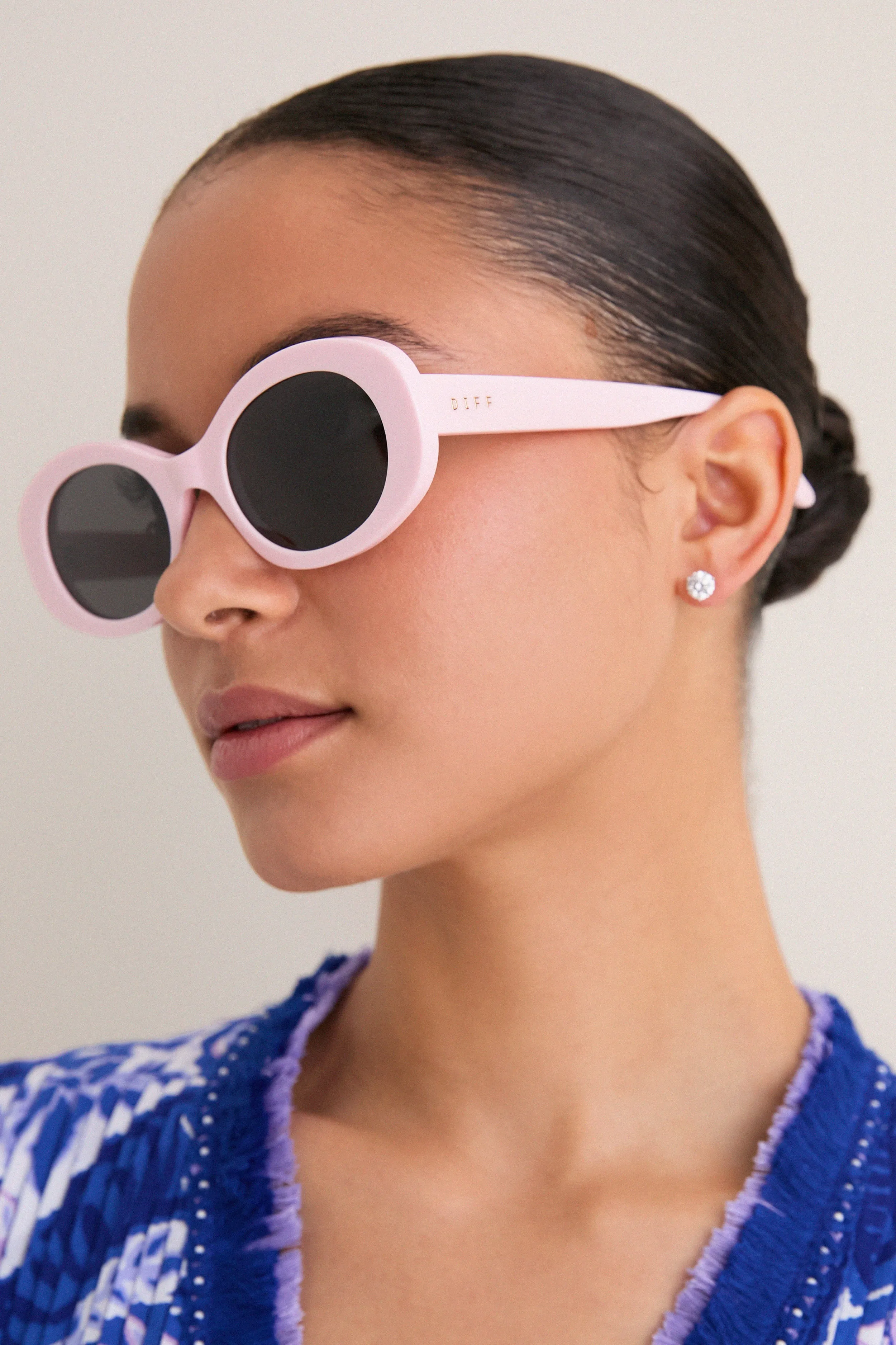 Powder Pink Polarized Lainey Sunglasses sold by Tuckernuck product image thumbnail 2