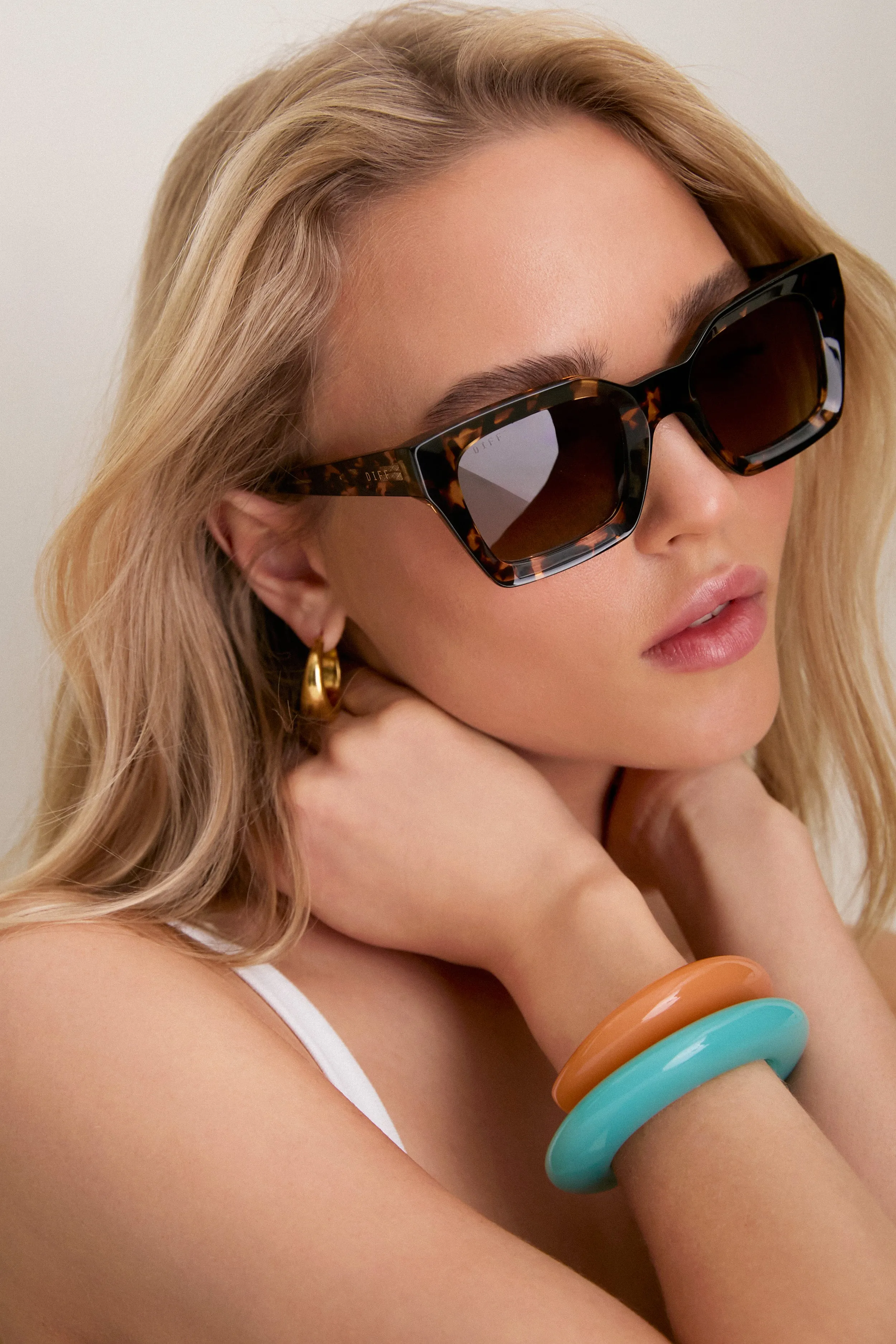 Espresso Tortoise Polarized Greer Sunglasses sold by Tuckernuck product image thumbnail 2