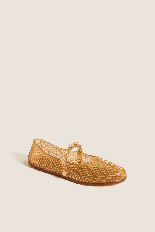 Caramel Iro Shells Jelly Flats made by Ancient Greek Sandals