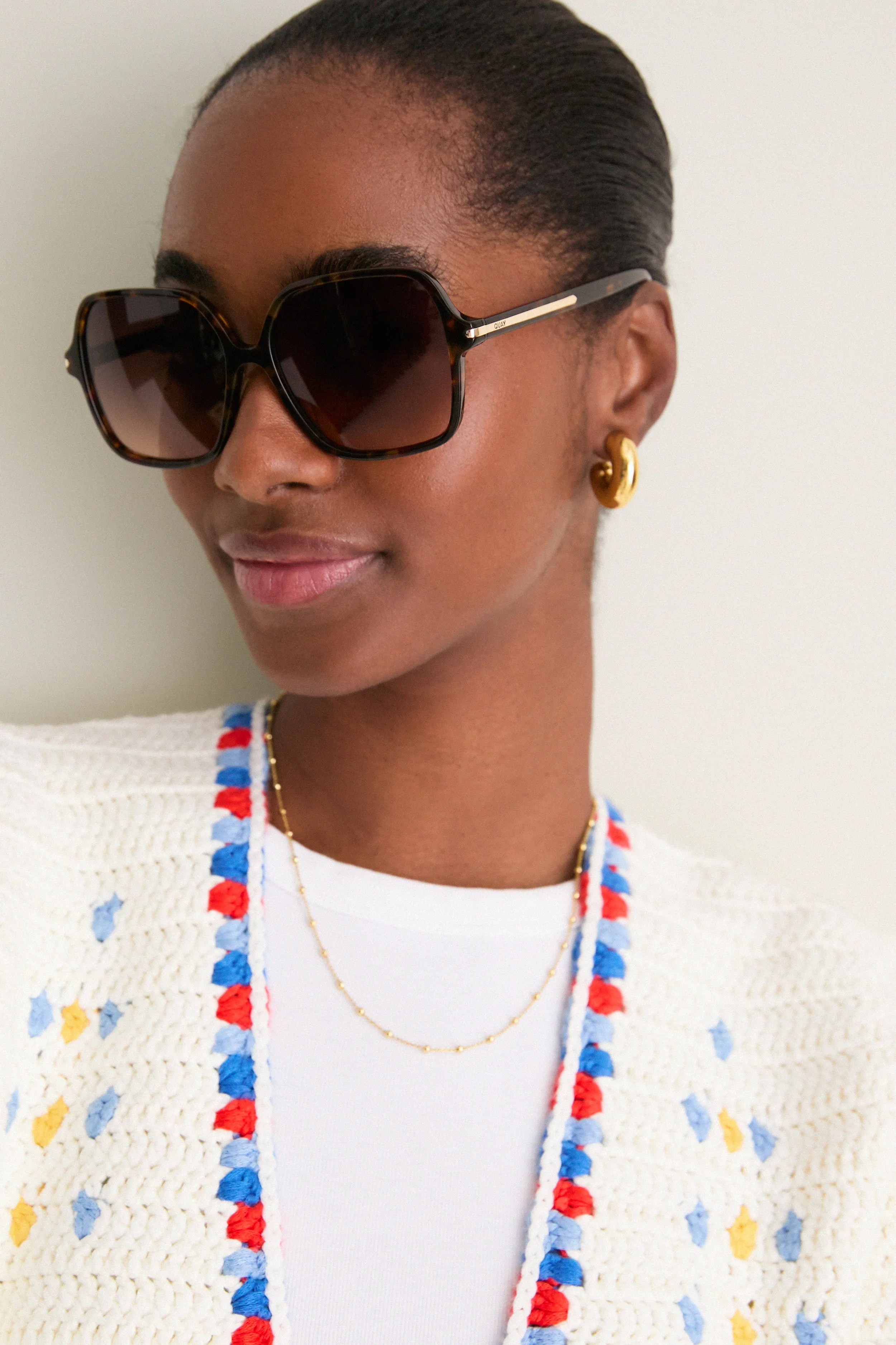 Neutral Tort Press Tour Sunglasses sold by Tuckernuck product image thumbnail 2