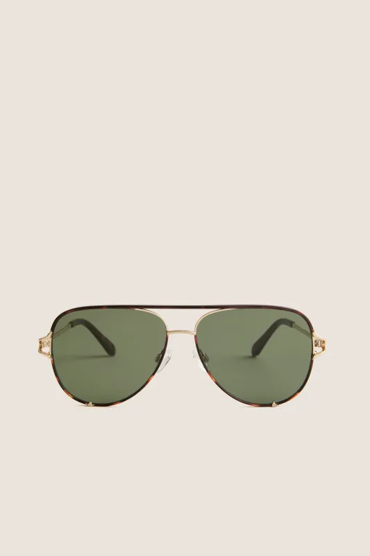 Dark Tort High Key Twist Sunglasses made by Quay Australia