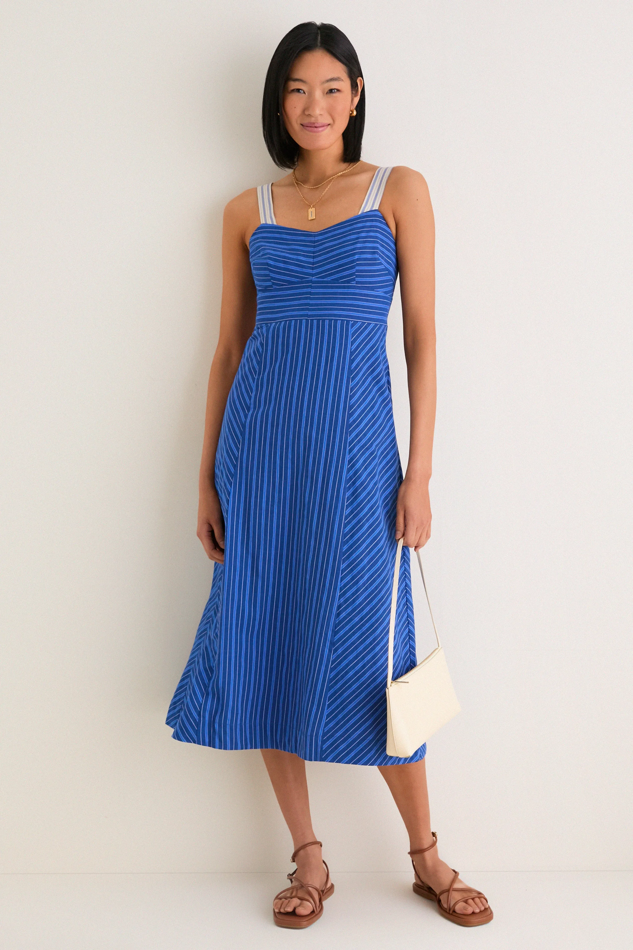 Blue Gail Stripe Work Midi Dress sold by Tuckernuck product image thumbnail 2