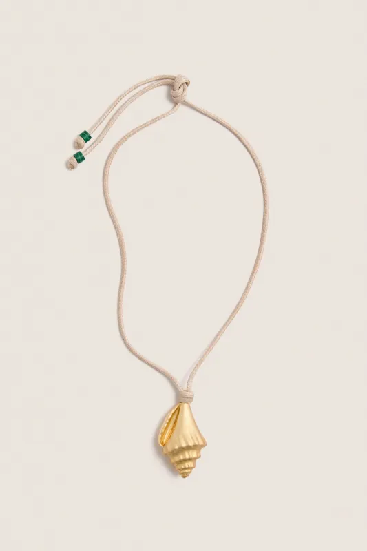 Gold Shell Coquillage Necklace made by Tuckernuck