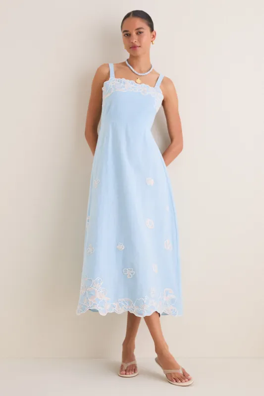 Glacier Lake Marceline Midi Dress made by Cleobella