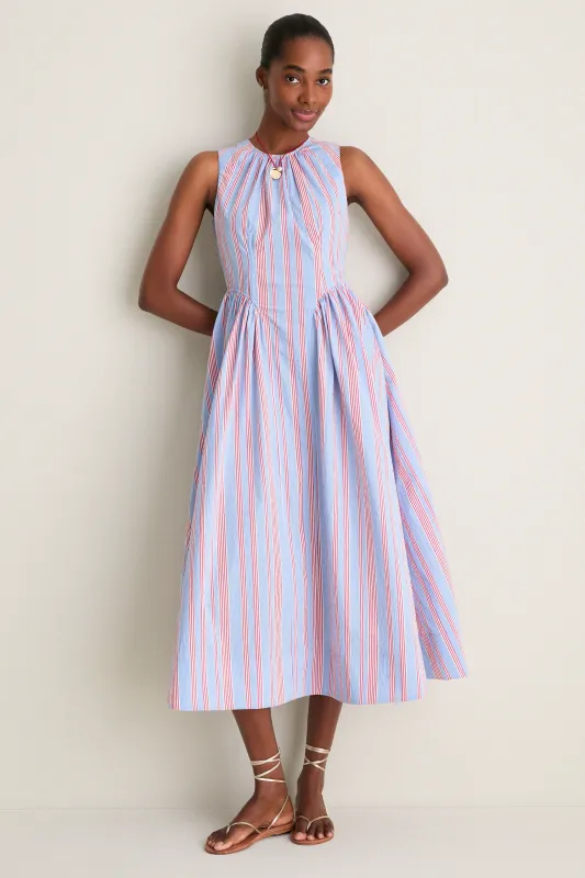 Seaside Stripe Nantucket Dress made by Hunter Bell NYC